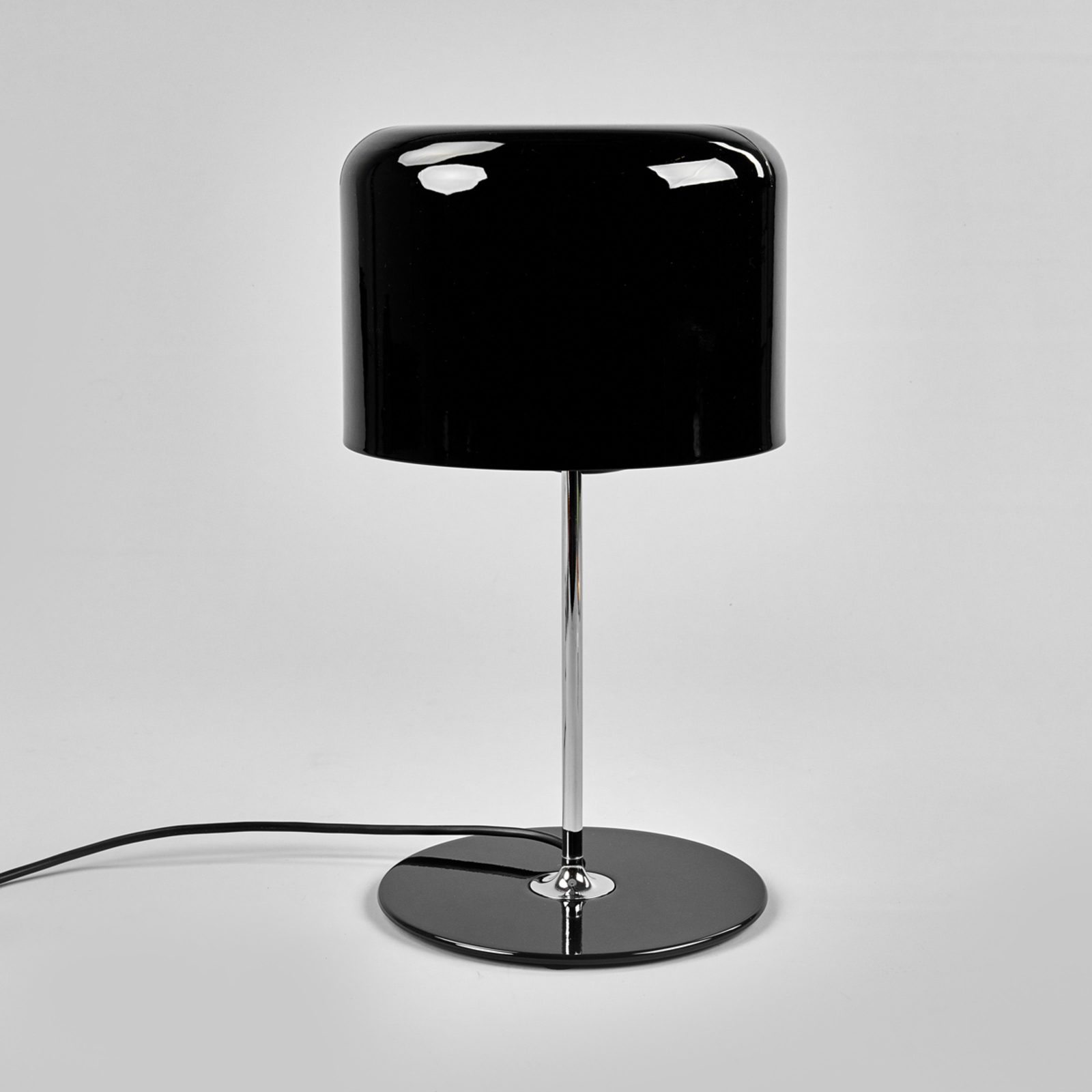 Oluce Coupé - ponadczasowa designerska lampa stołowa czarna
