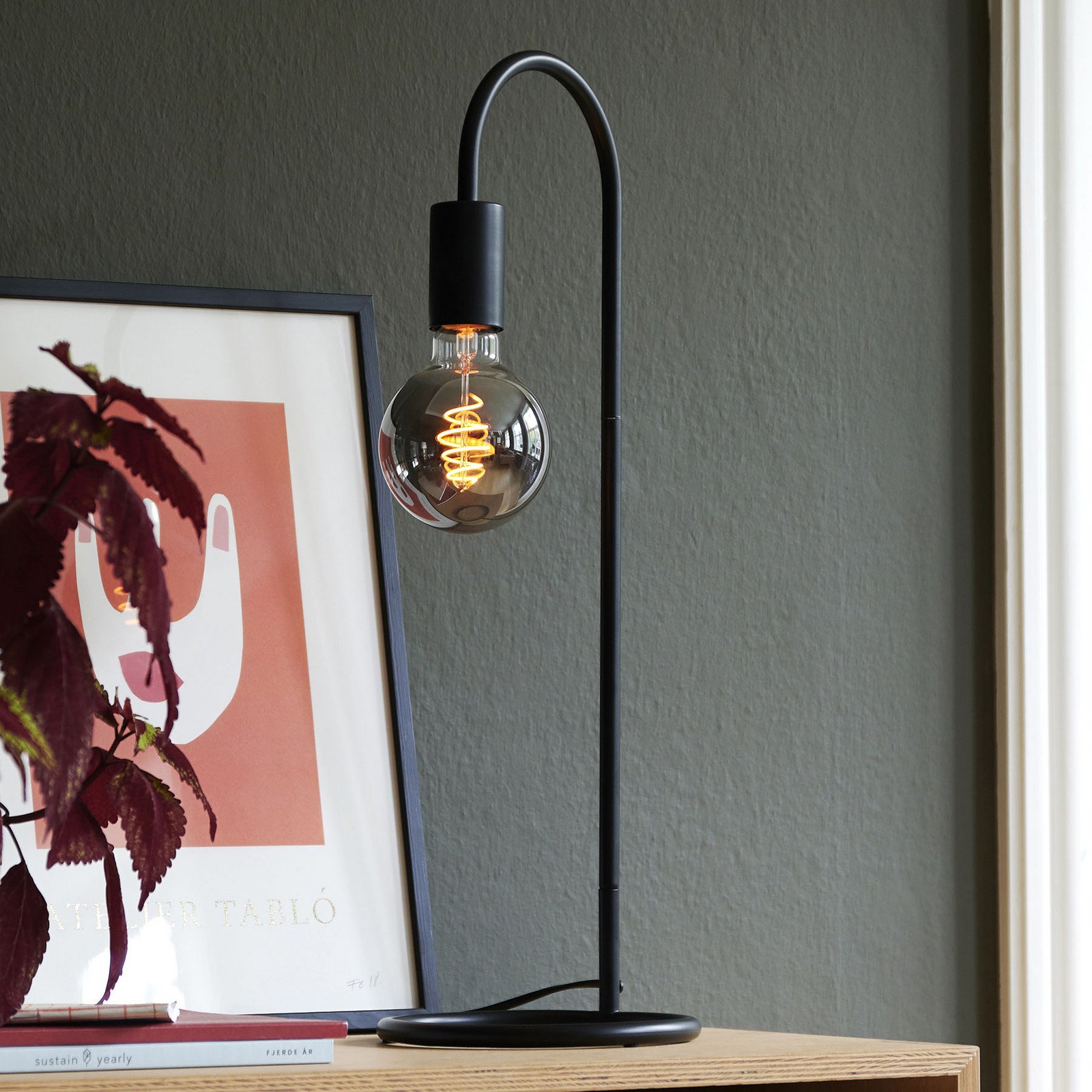 Nordlux Lampă de masă Paco stil minimalist - Camera de zi / sufragerie - modern - negru - Metal