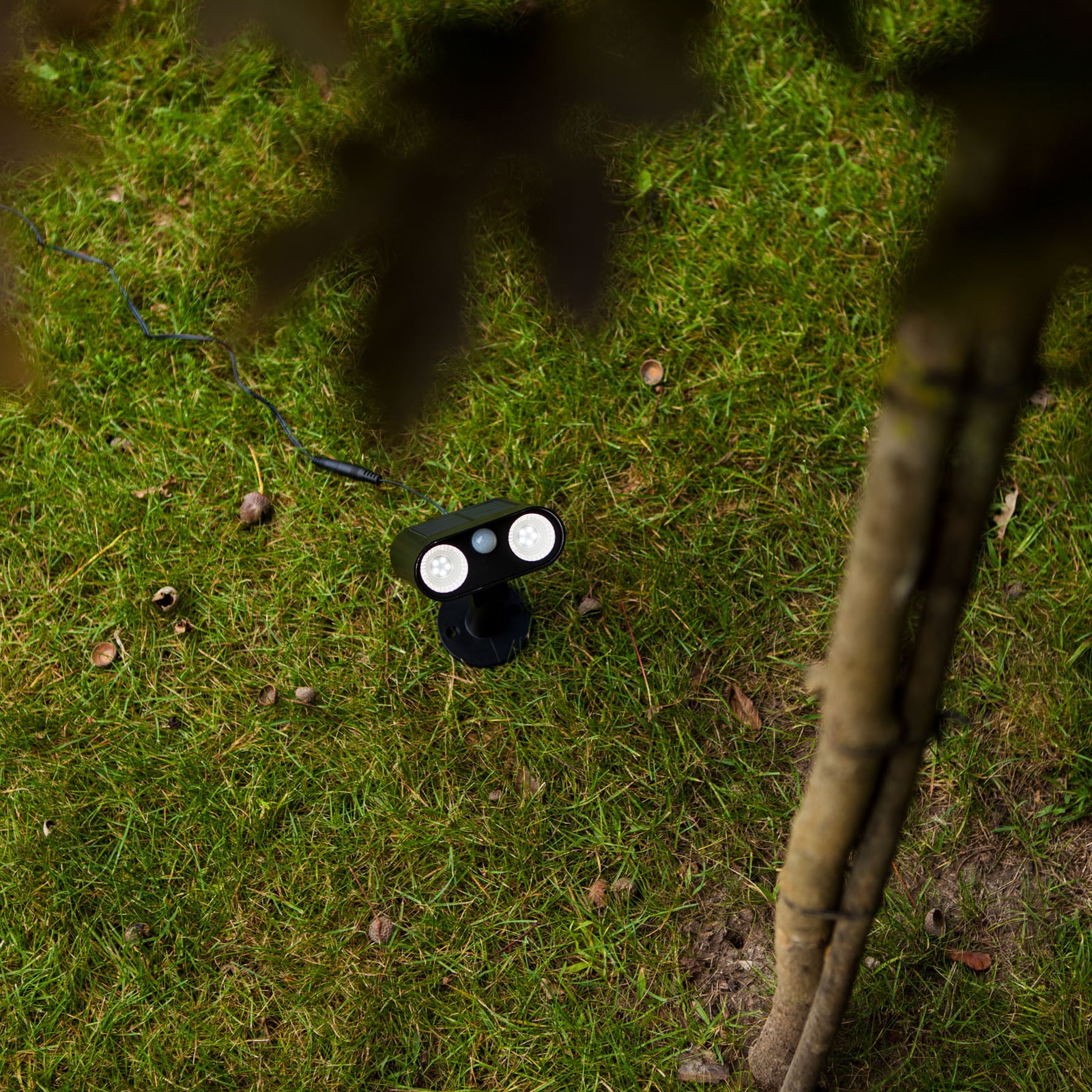 LED prikspot BINGO, zwart, 16 cm, sensor, IP54