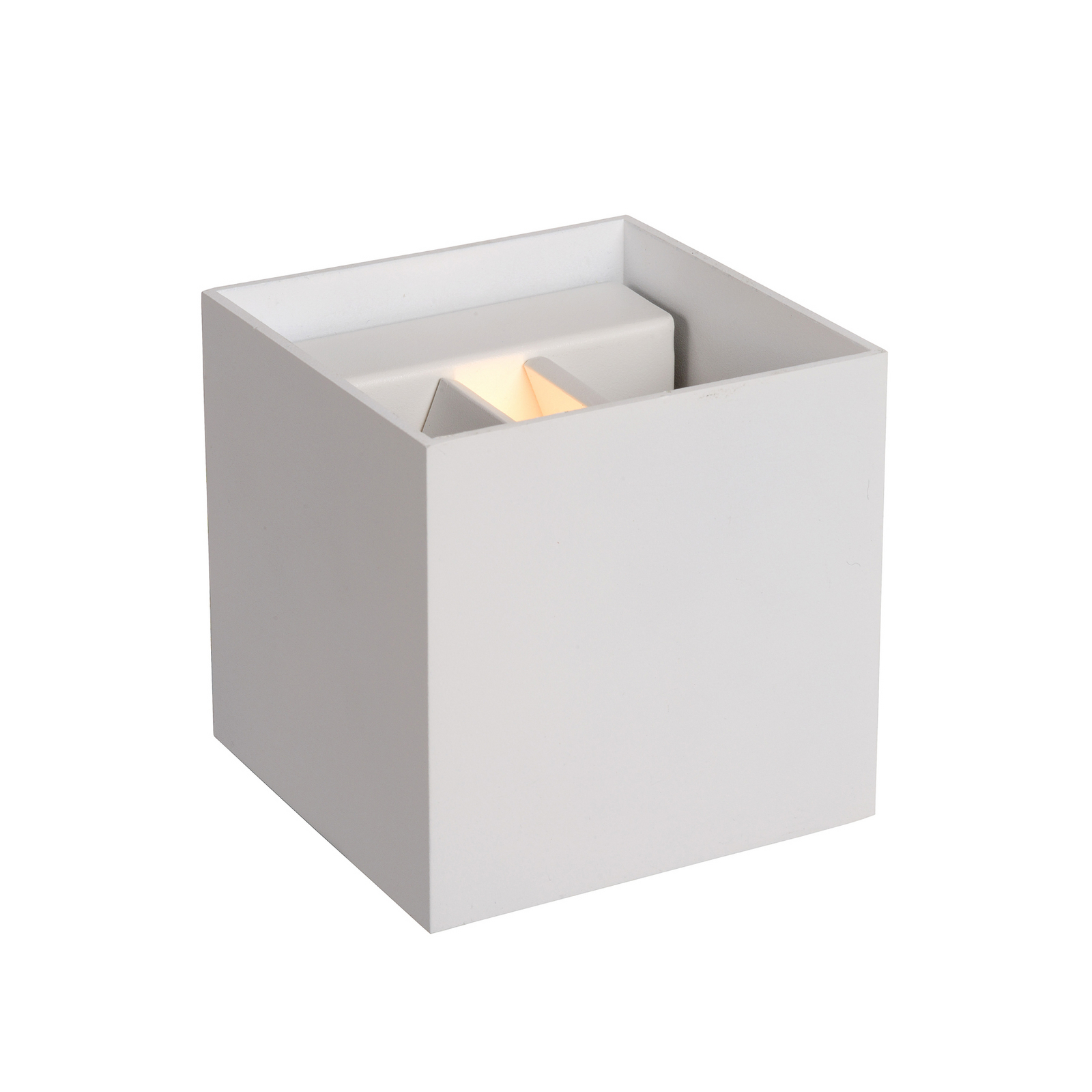 Aplique de pared XIO, blanco, 10 x 10 cm, metal, luz hacia arriba/abajo, LED G9