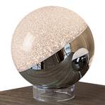 Sphere LED table lamp, chrome, Ø 20 cm