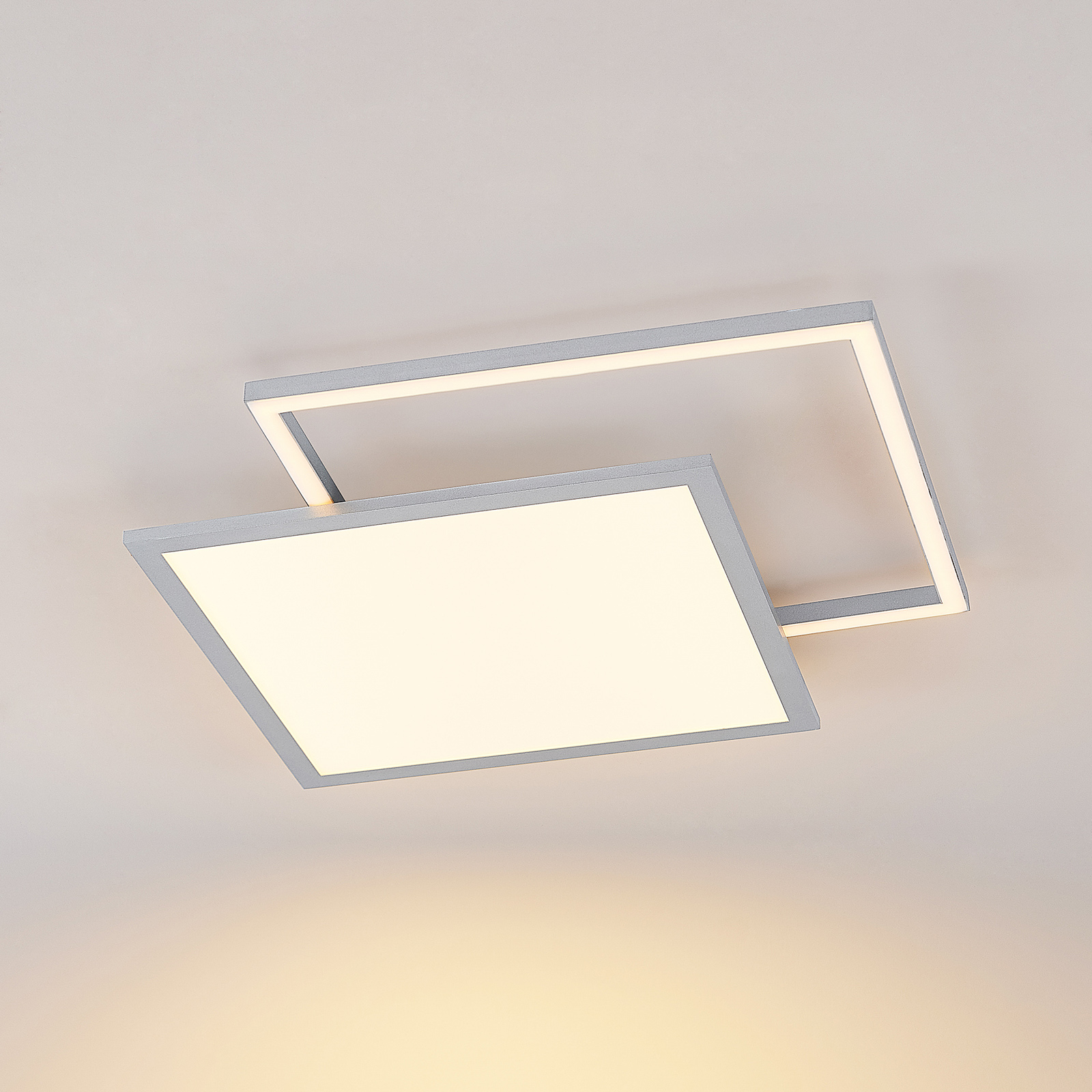 Lucande Senan plafoniera LED, quadrati, CCT
