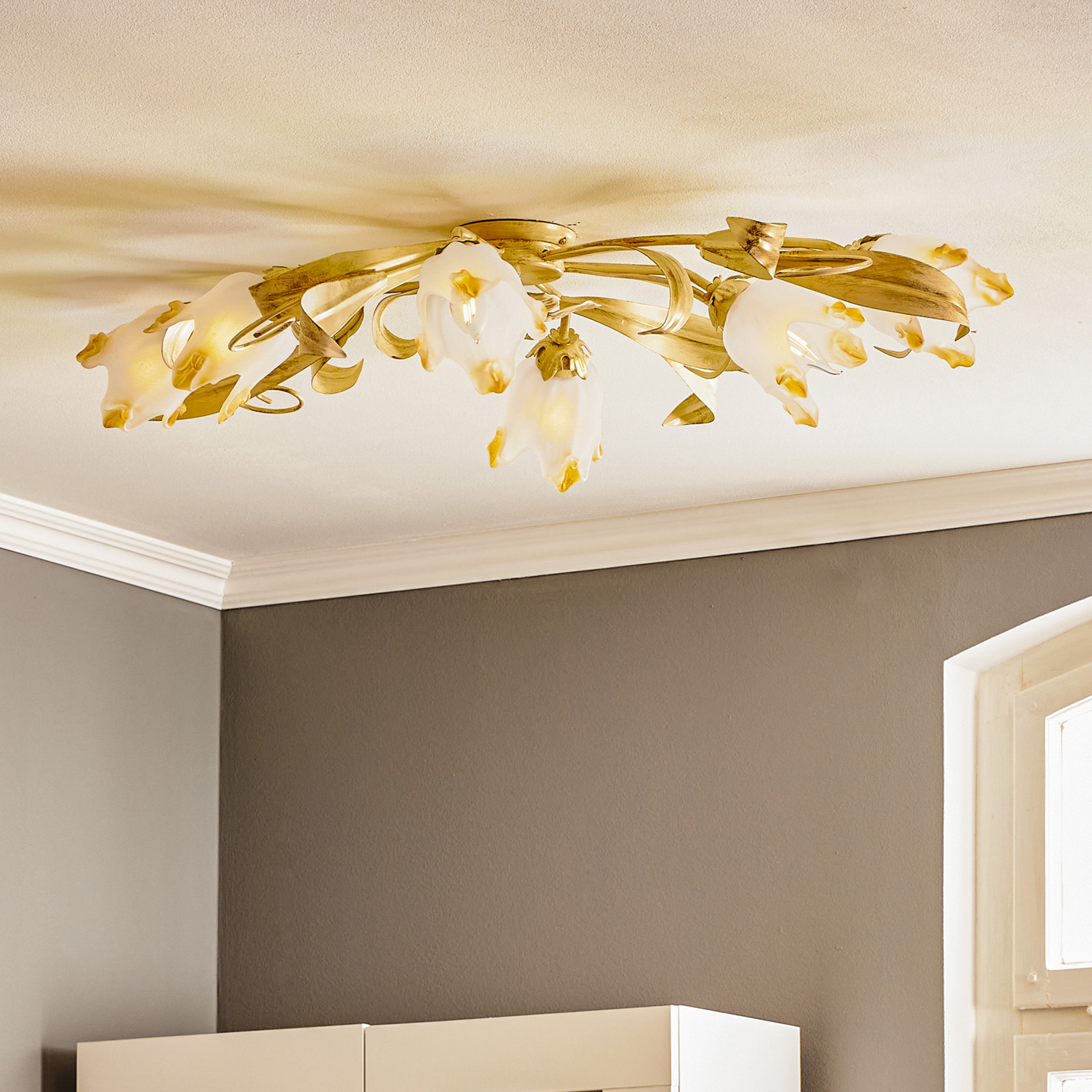 Lampa sufitowa Elena w stylu florenckim, 6-punktowa