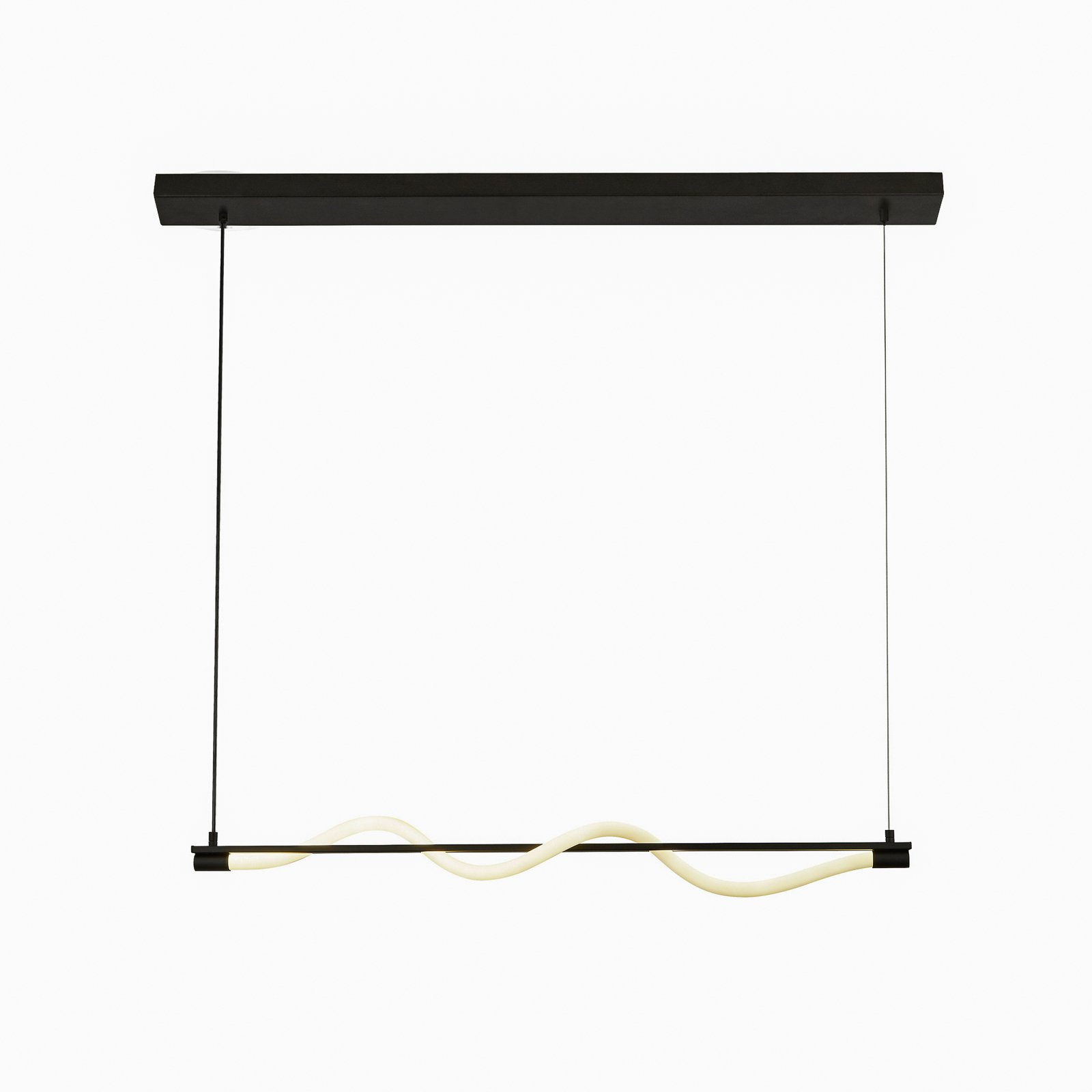 Serpent LED hanglamp, zwart/wit, metaal, dimbaar