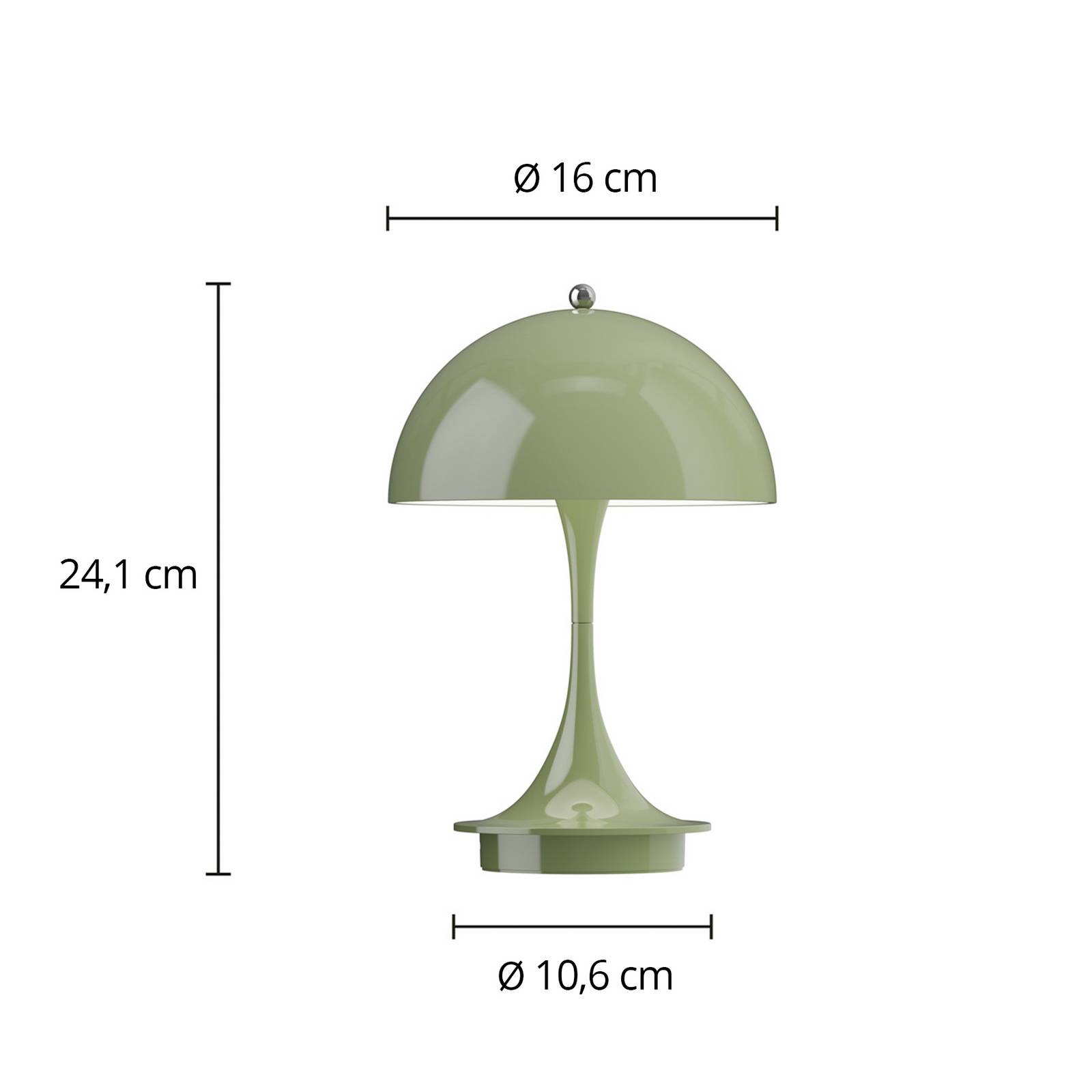 Louis Poulsen Panthella PORTABLE 160 V3, opaque moosgrün günstig online kaufen