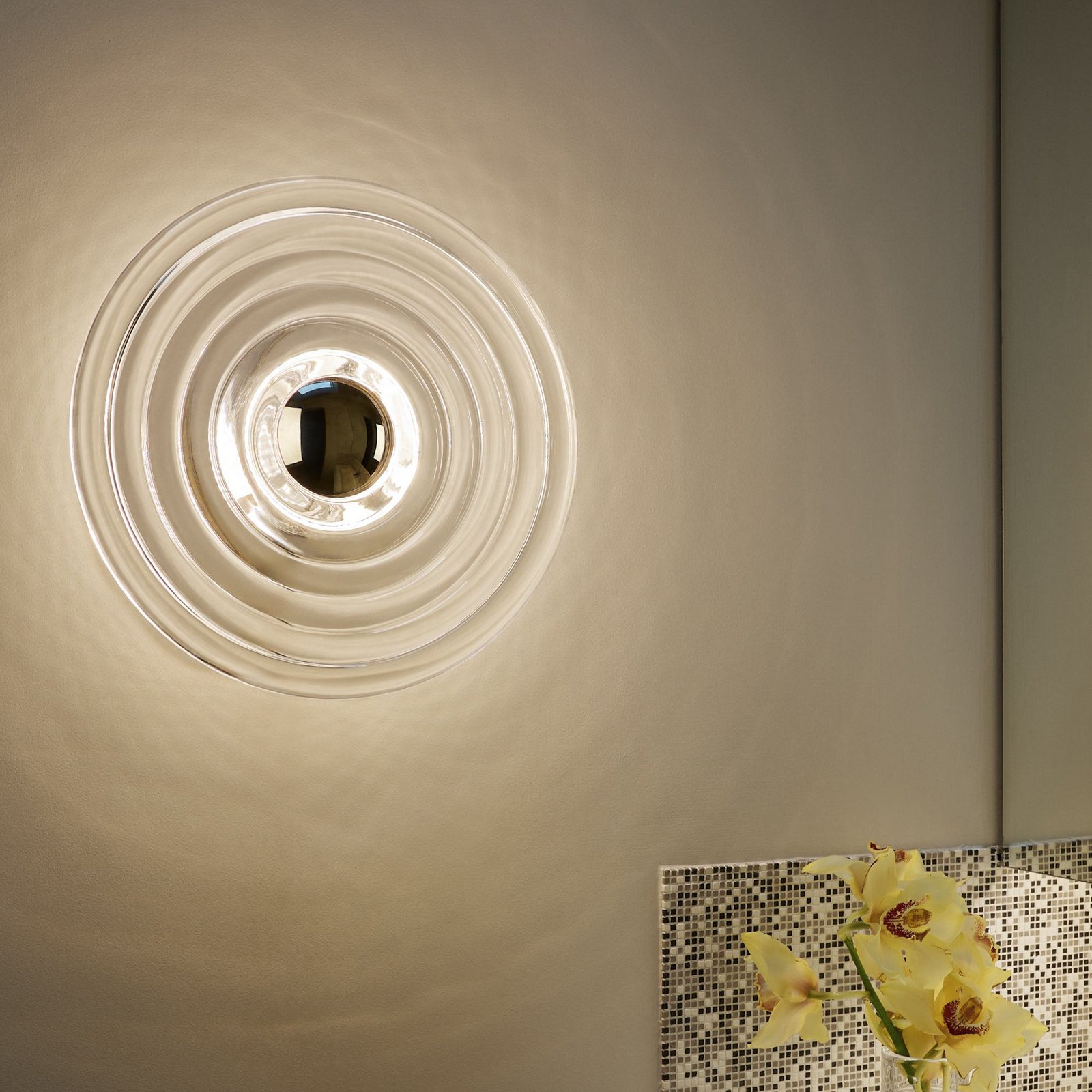 Press Surface Wall Lamp Mini 2700K IP55 Clear - Tom Dixon