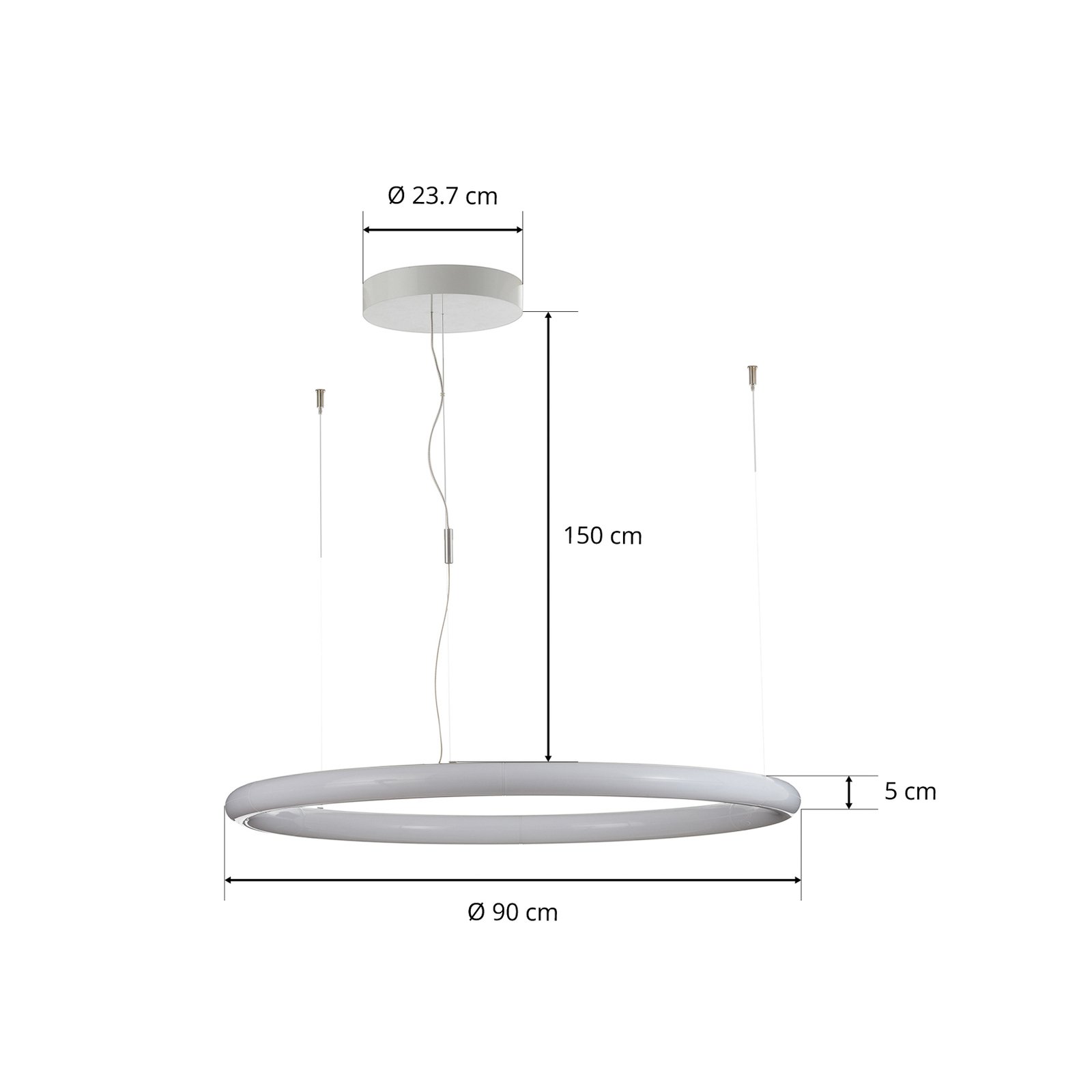 Artemide Abeceda světla kruhový via app 90 cm