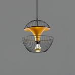 Hanglamp Telmander 11440, zwart/goud, metaal, Ø 30 cm