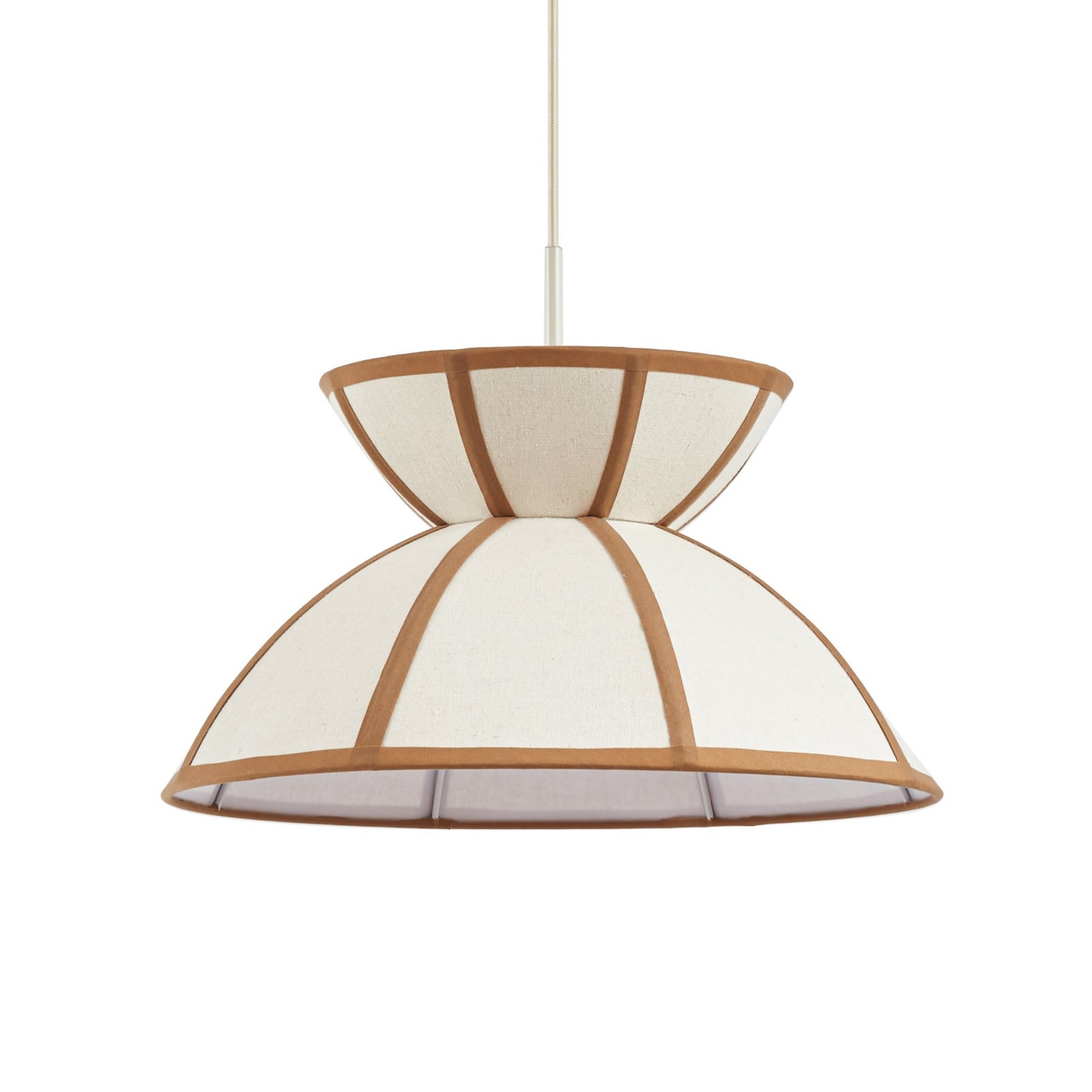 Lucande hanglamp Clarence, Ø 40 cm, beige, linnen Lucande hanglamp Clarence, Ø 40 cm, beige, linnen