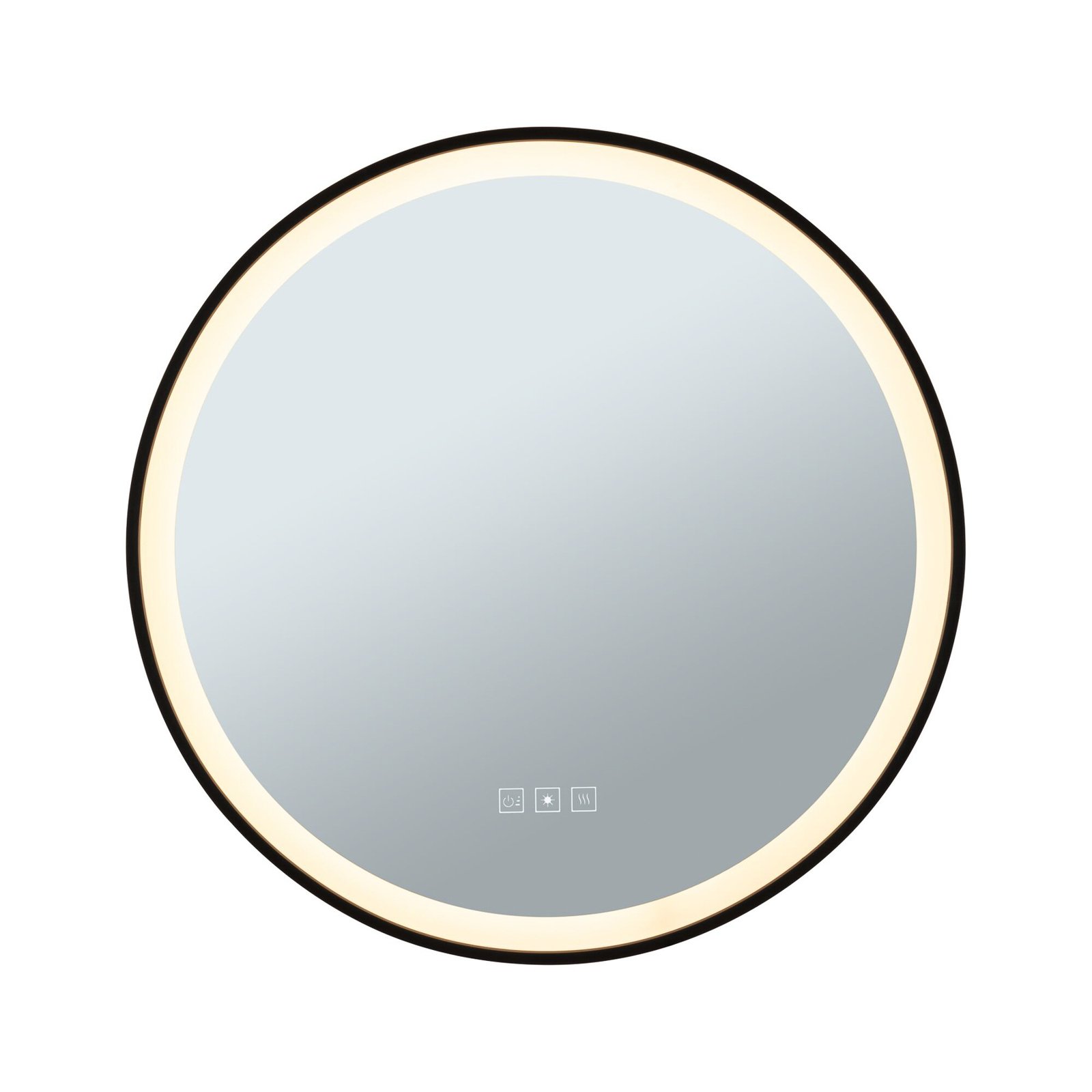 Mirra LED Illuminated Ogledalo IP44 Dim. Round Black/Mirror - Paulmann