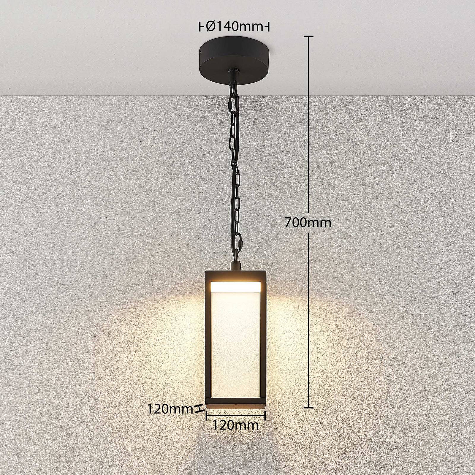 Lampa wisząca zewnętrzna LED Cube, szkło, 26 cm