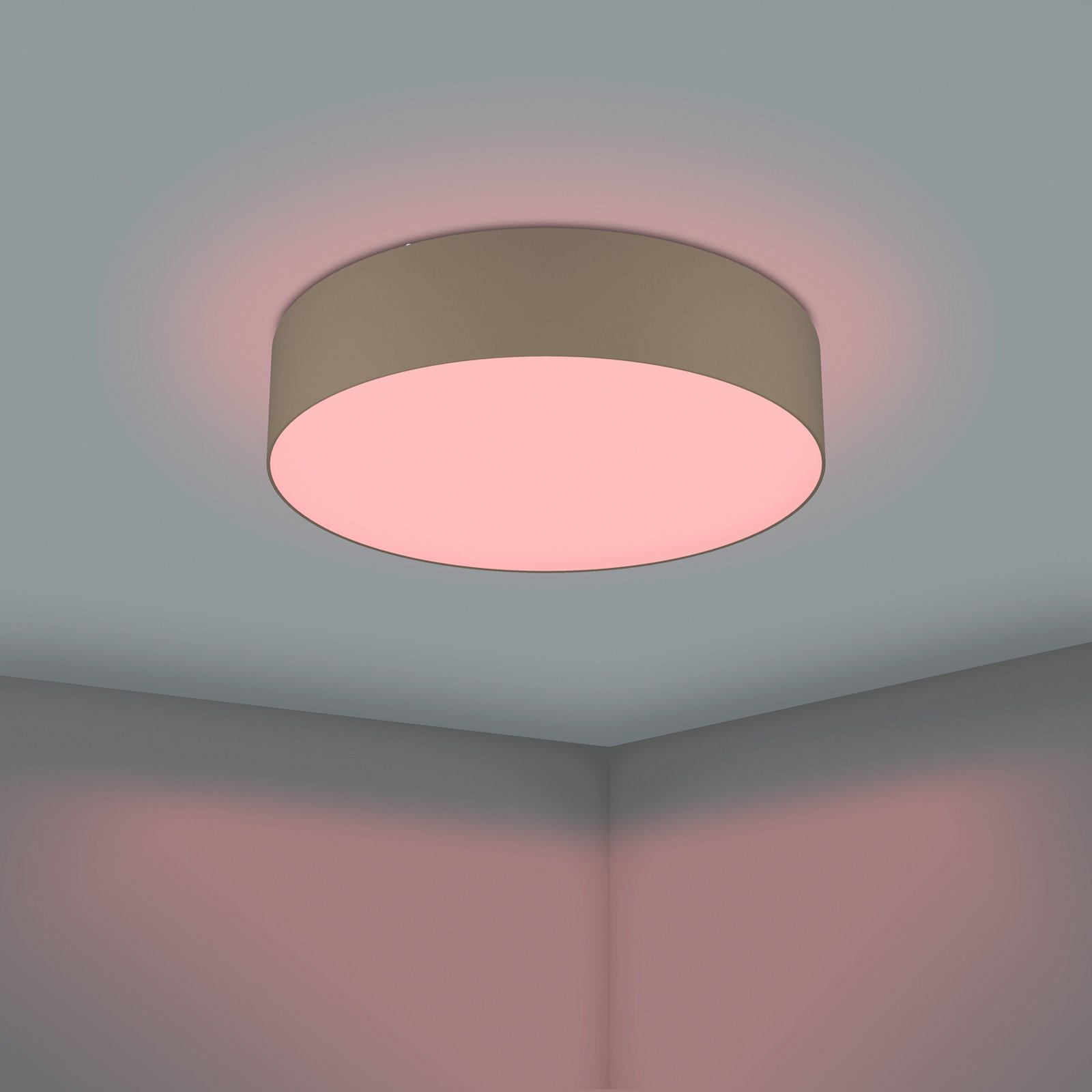 EGLO connect Romao-Z LED-taklampa, Ø57cm, taupe