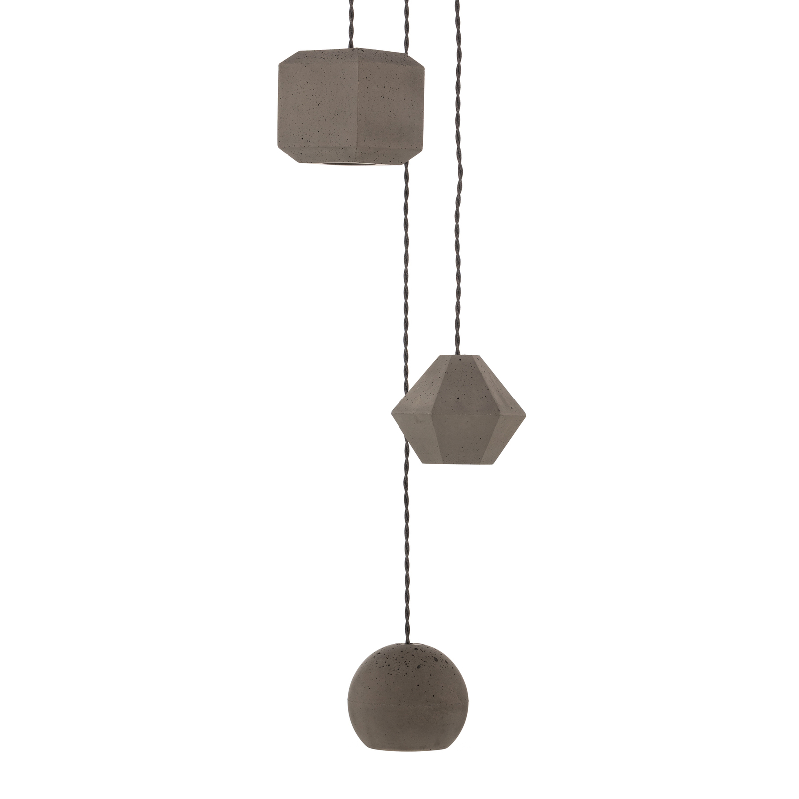 Hanglamp Geometric III van beton, 3-lamps