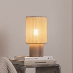 Envostar Asolita tavolo base legno paralume beige