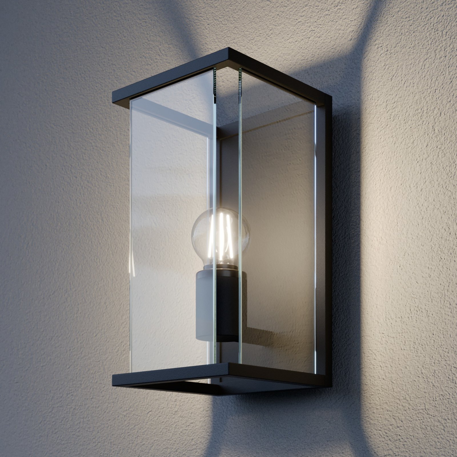 Annalea kültéri fali lámpa üveg ernyővel, IP54