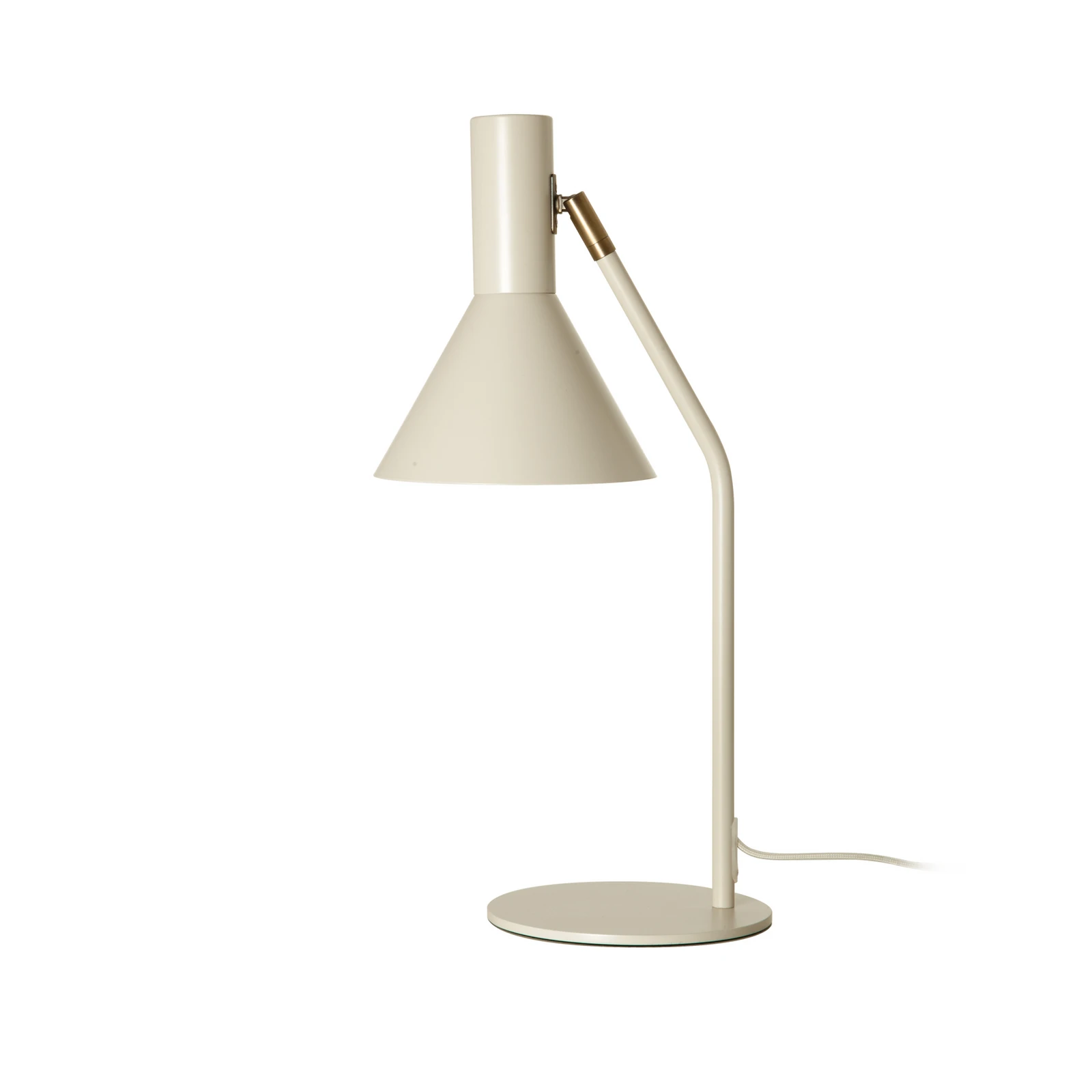 FRANDSEN Stolová lampa Lyss, béžová, kov, výška 50 cm, E27