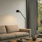 Lucande podna lampa Silka, visina 173 cm, crna, metal