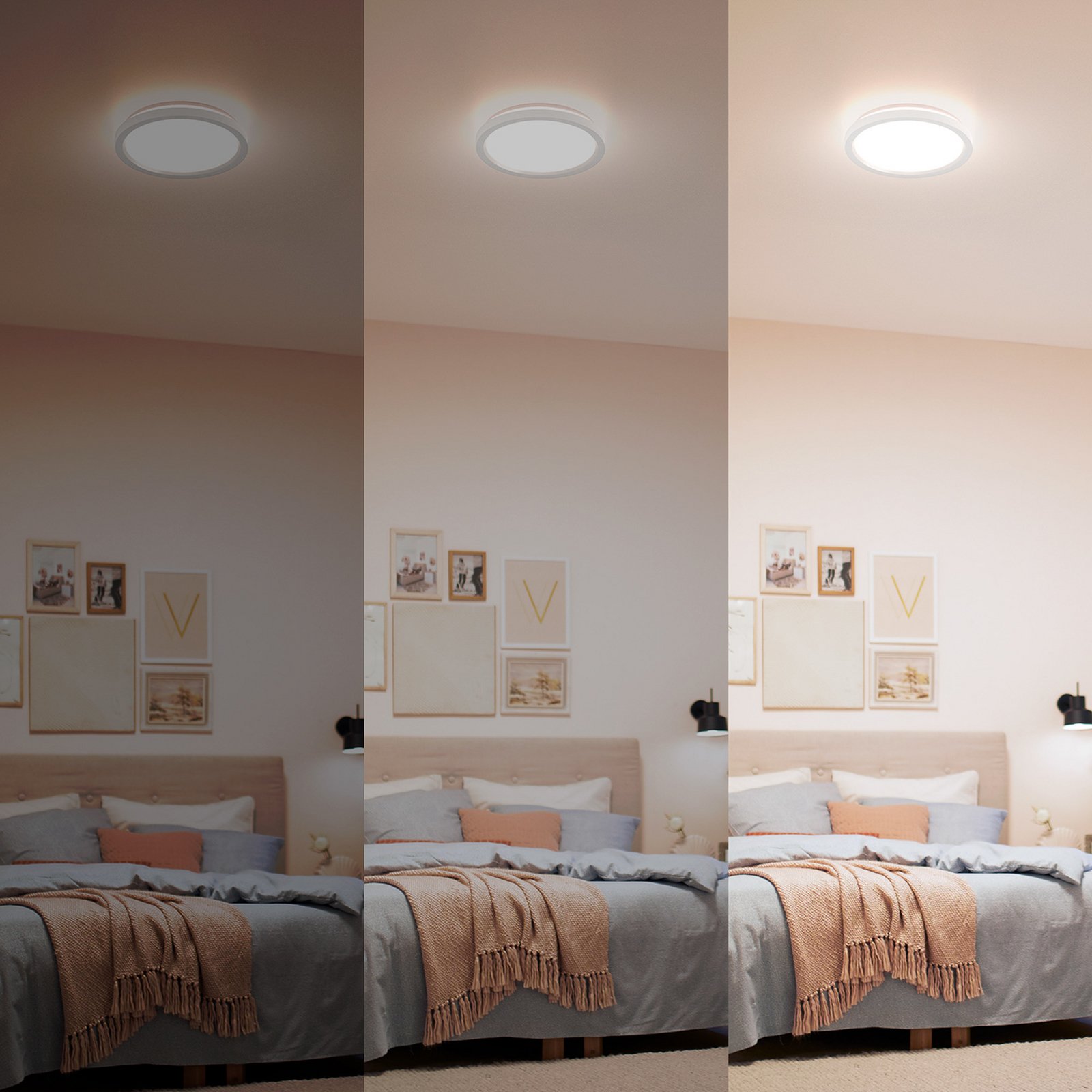 Philips Lampa sufitowa LED Aio RD biała, zestaw 2 szt. Ø 30 cm Pilot