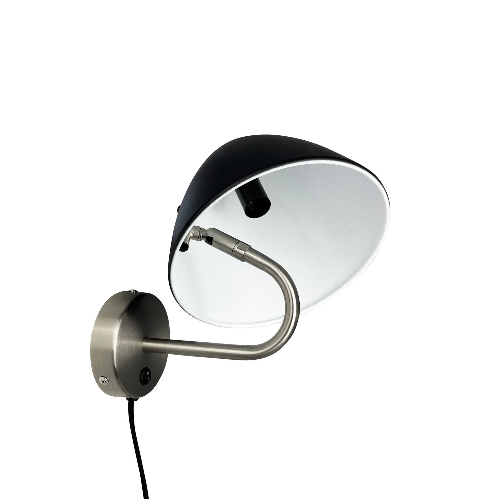 Oulu Zidna lampa Crna/Brushed Steel - DybergLarsen