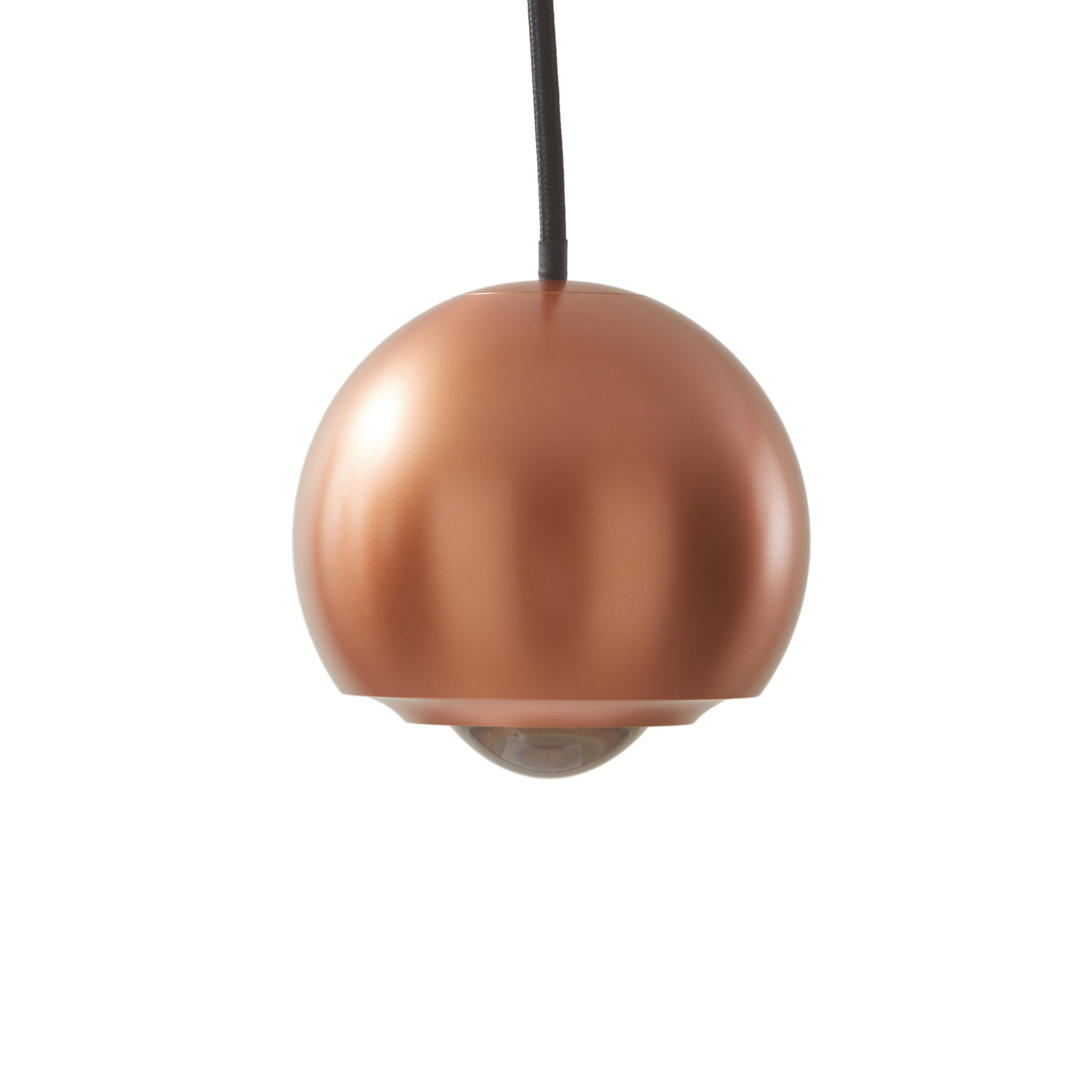 Lucande Suspension LED Varineth, couleur cuivre, aluminium, Ø 11 cm