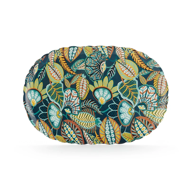 Kartell - Jellies Family bricka, bladmönster/grön, polymer – |  | Lampspecialisterna