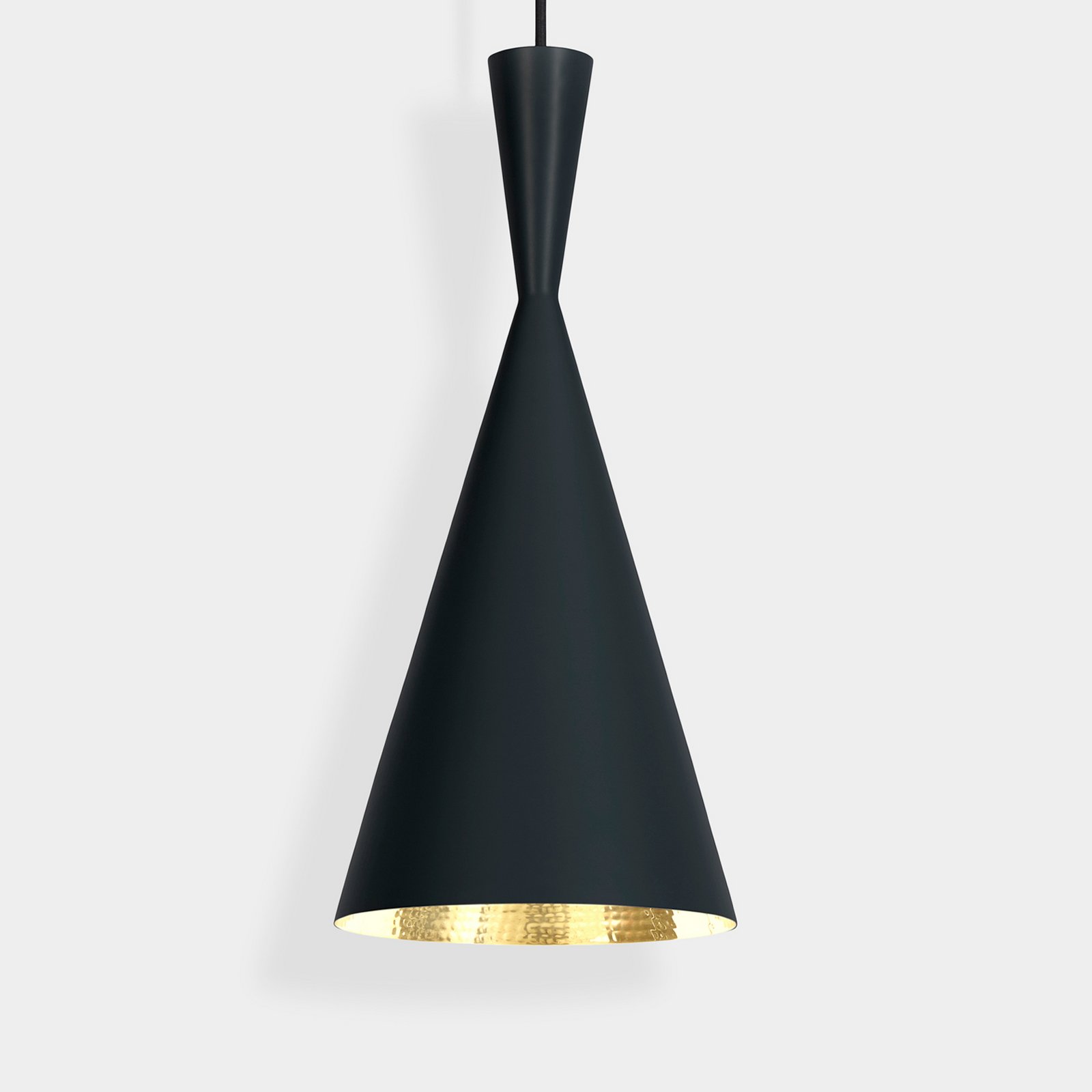 Tom Dixon LED hanging light Beat Tall, brass-coloured, Ø 19 cm