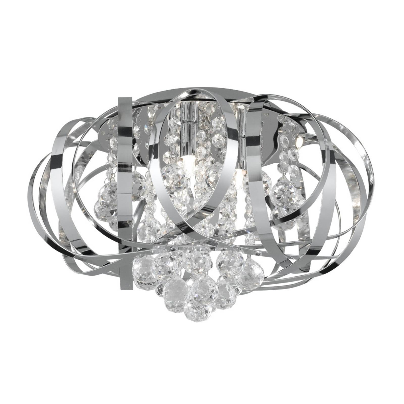 Searchlight Decorative ceiling light Tilly, for Living / Dining Room, metal, glass crystal, G9, 33 W, H: 24 cm