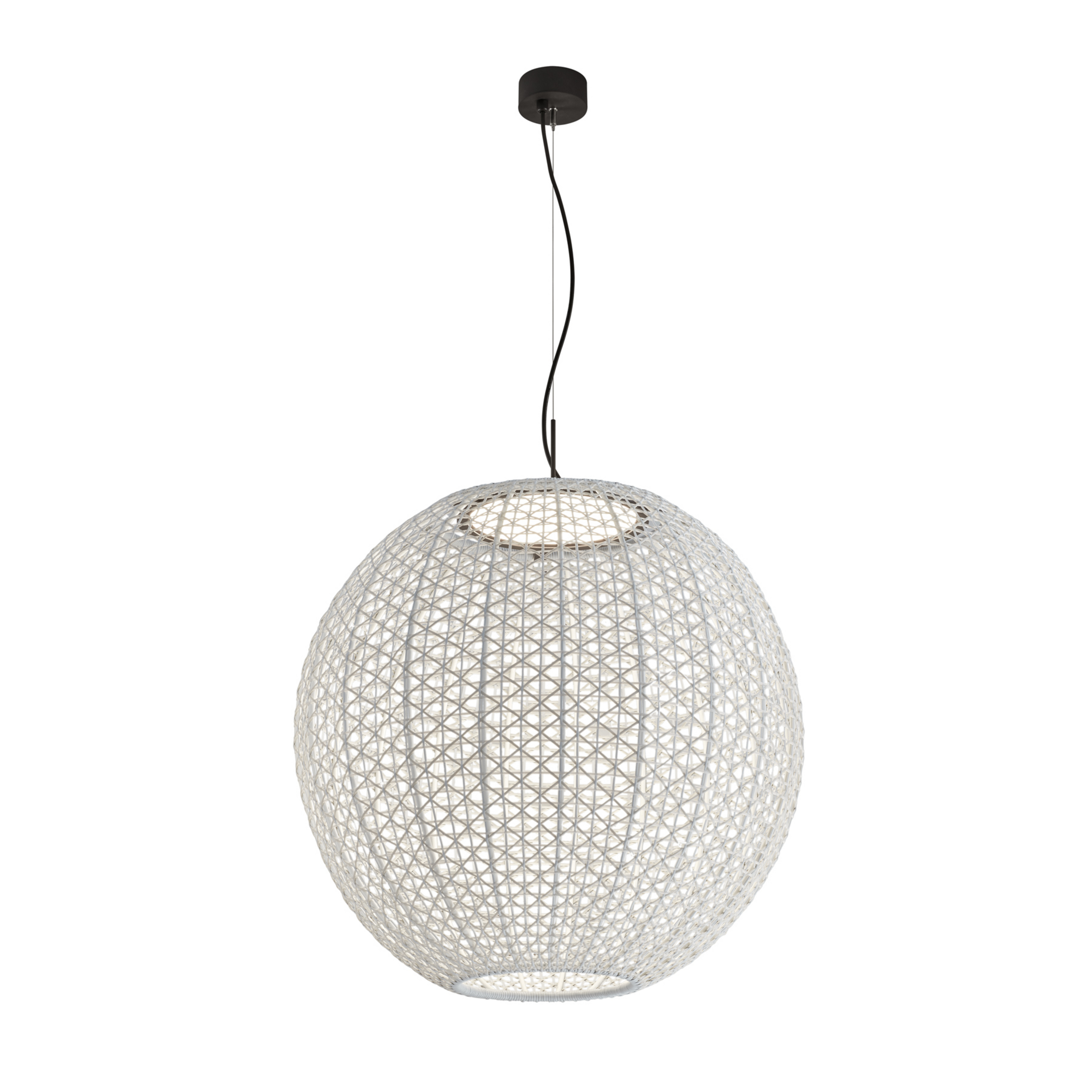 Bover Nans Sphere S/80 LED venkovní závěsné světlo béžové barvy