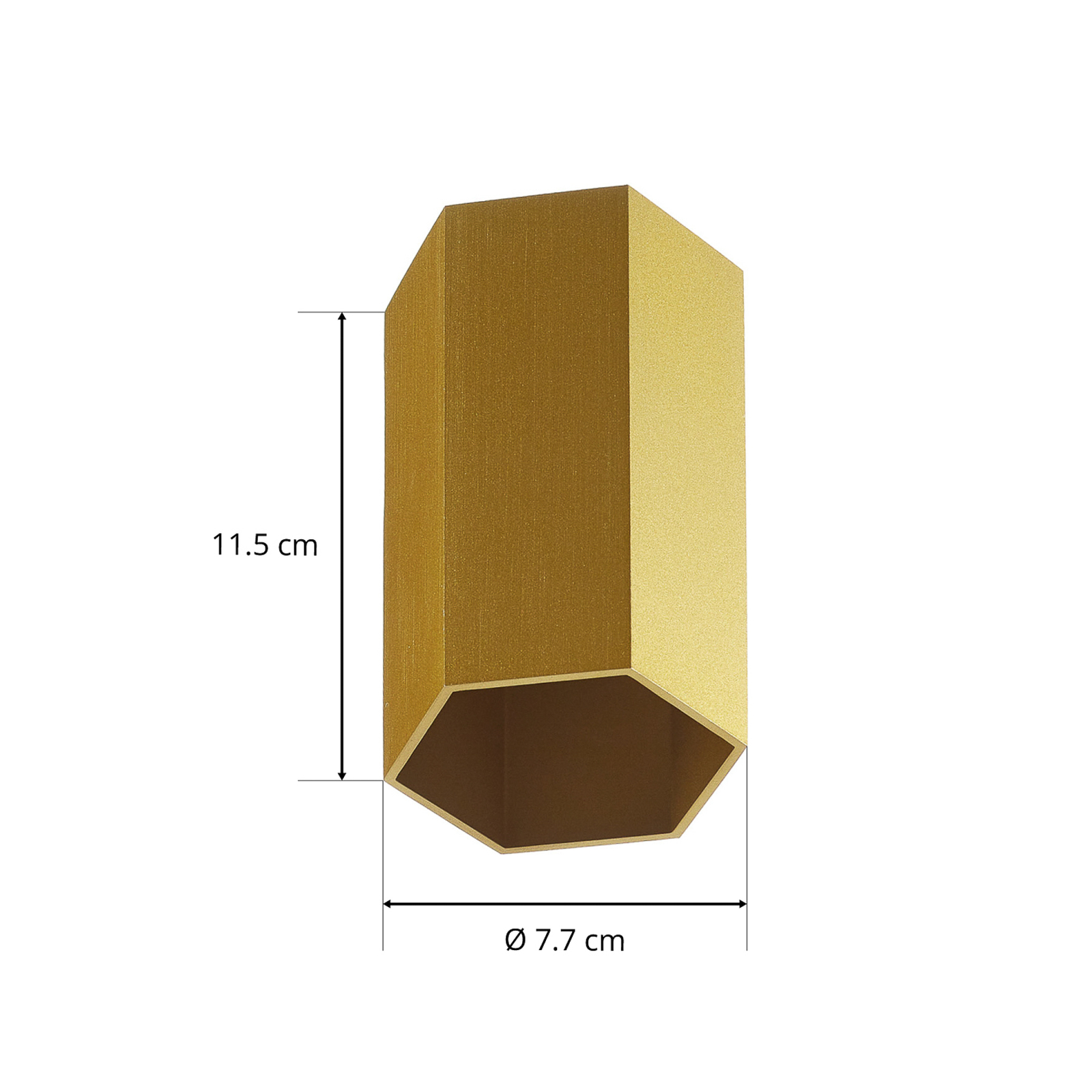 WEVER & DUCRÉ Hexo mini 1.0 Aplique de pared 11.5cm dorado