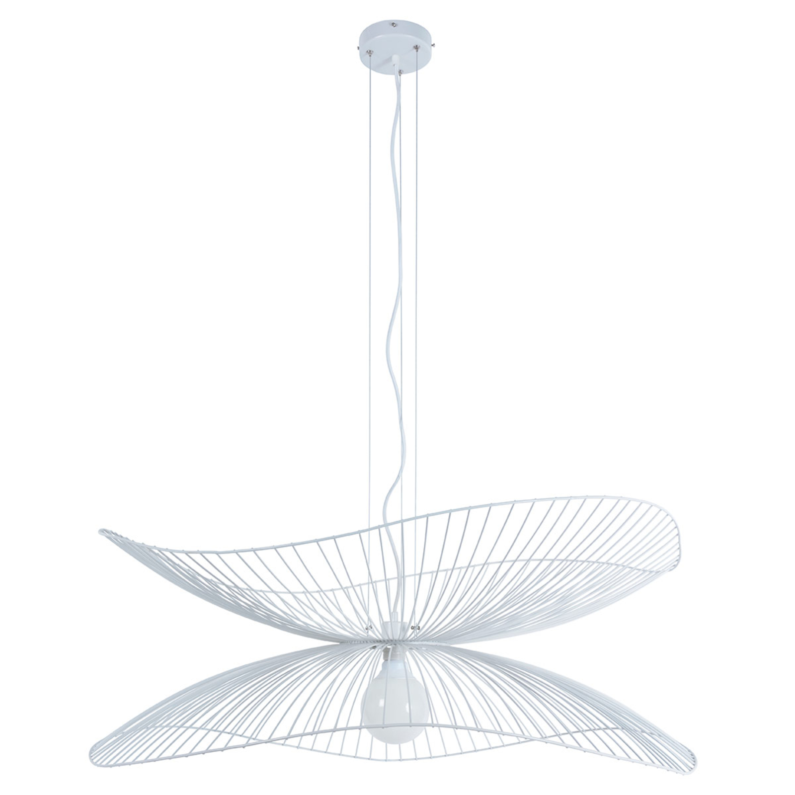 Forestier Libellule L pendant lamp, 100 cm, white