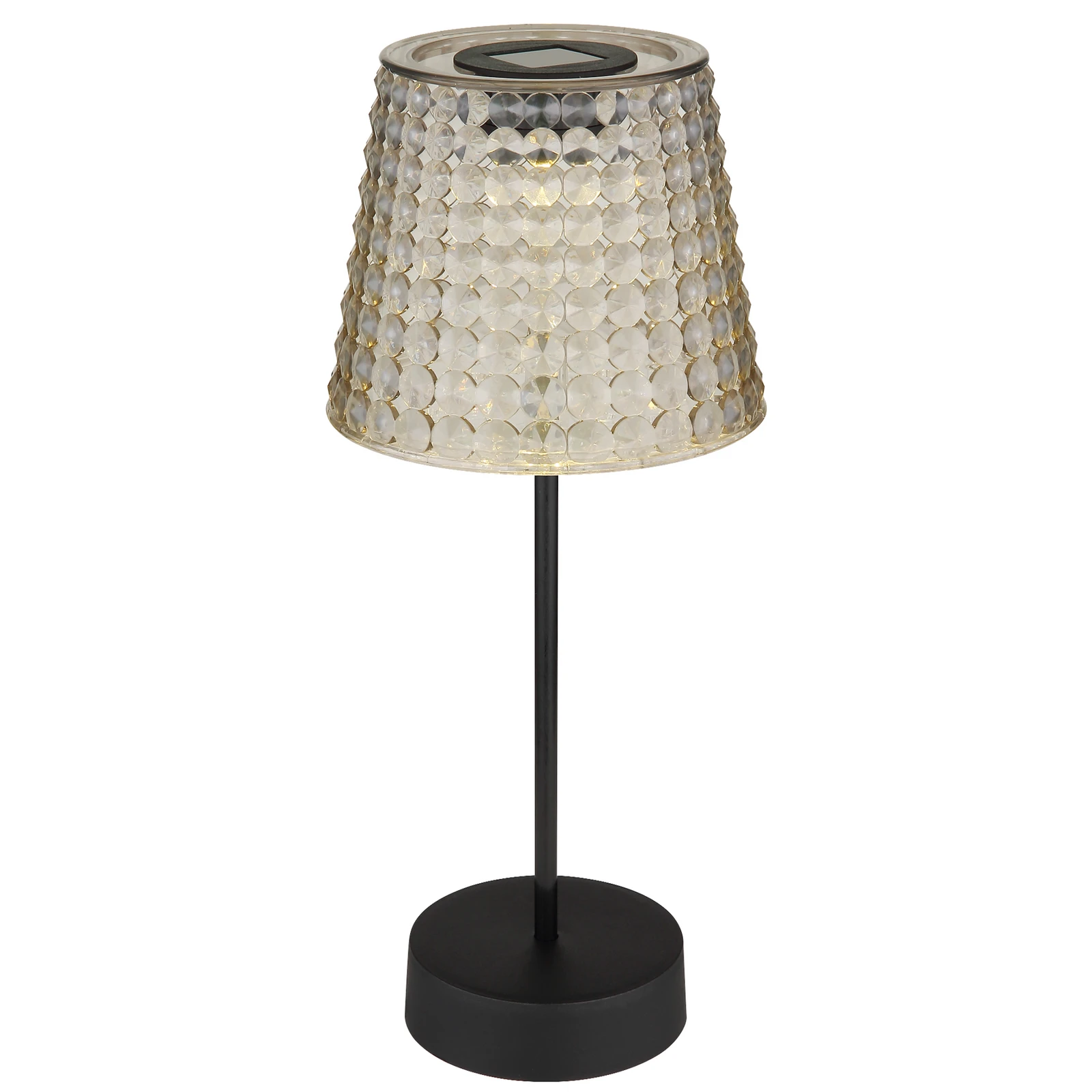 Candeeiro de mesa solar 36634-2S num conjunto de 2 preto/fumo