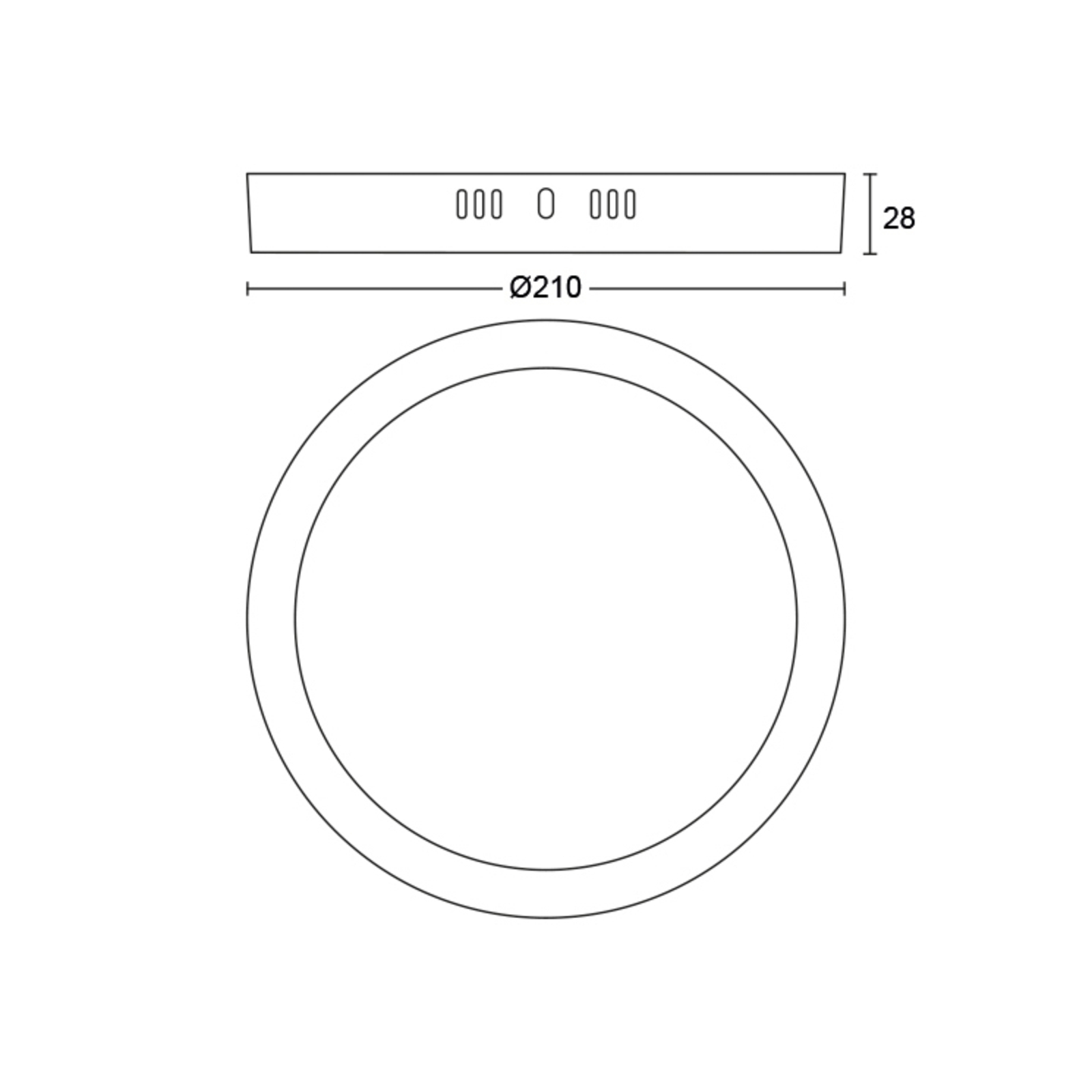 Philips Slim Surface LED 4.000K rond 21cm wit