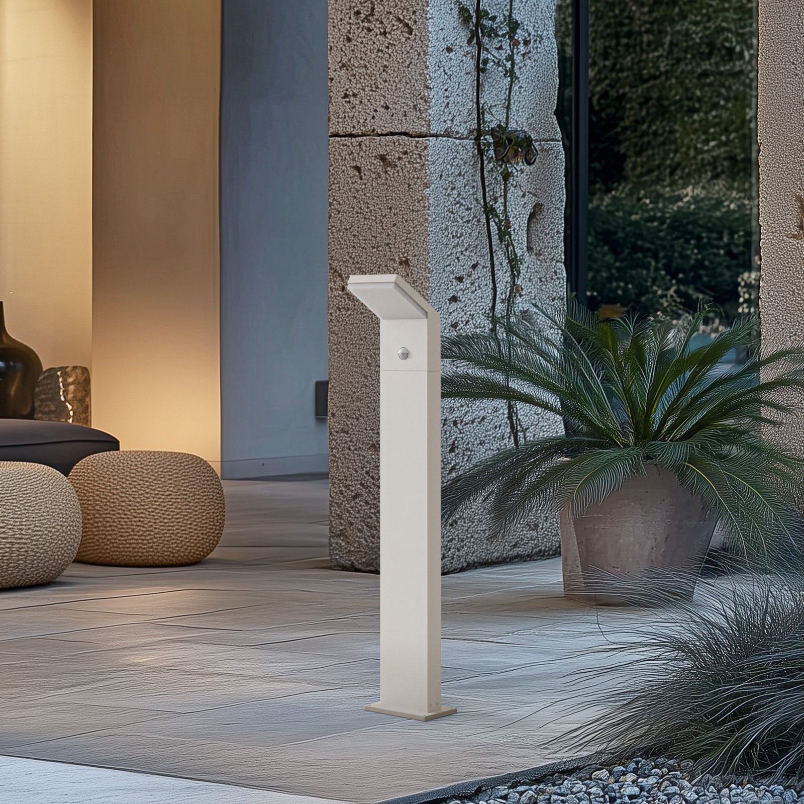Arcchio LED-Wegeleuchte Yolena, Sensor, 100 cm, weiß, IP54