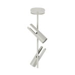 Deckenspot Leda 2, taupe, 2-flammig, Stahl, GU10, Höhe 55 cm