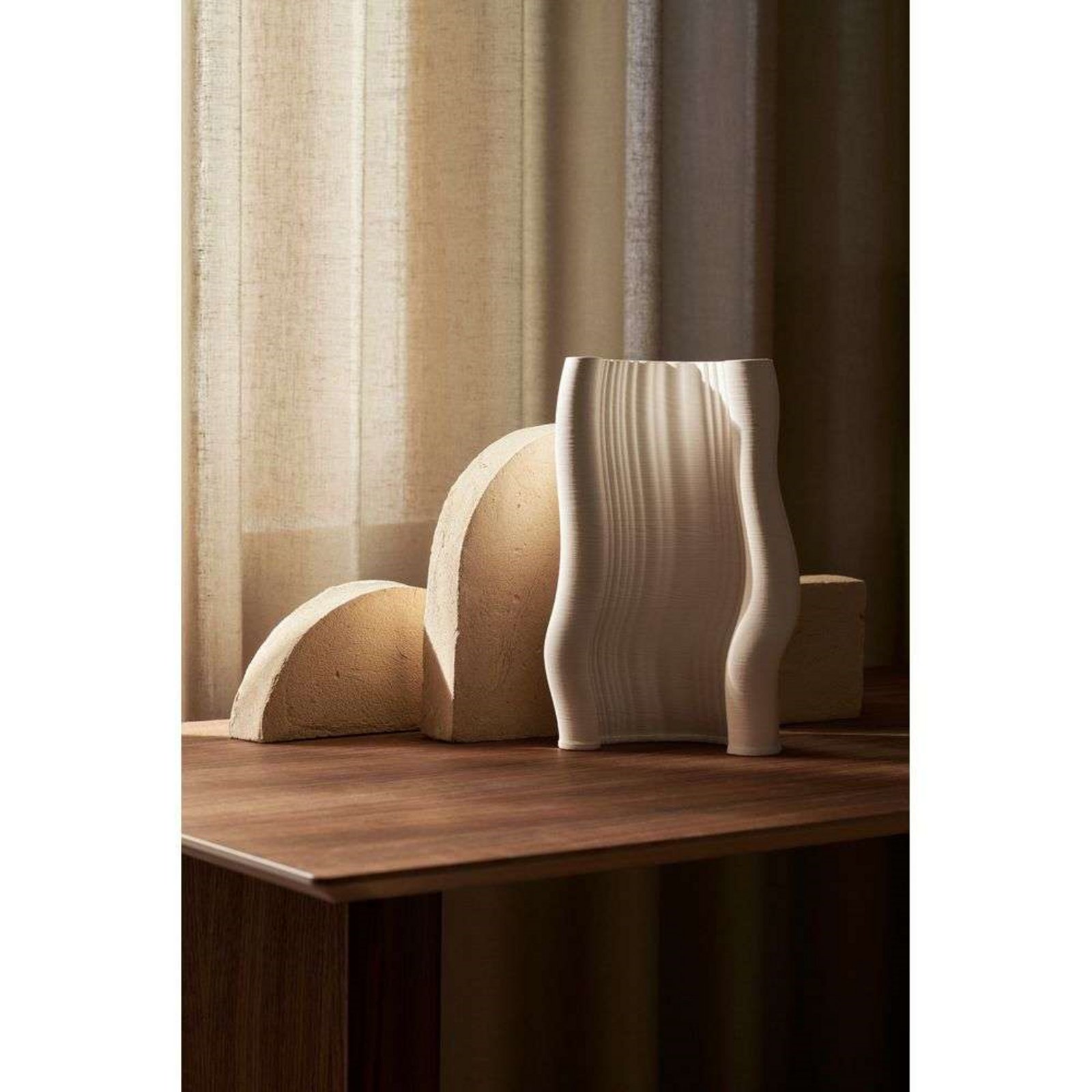 Moire Vase Off-White - ferm LIVING