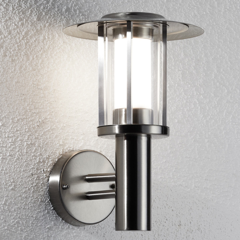 LED-Außenwandlampe Gregory, Edelstahl
