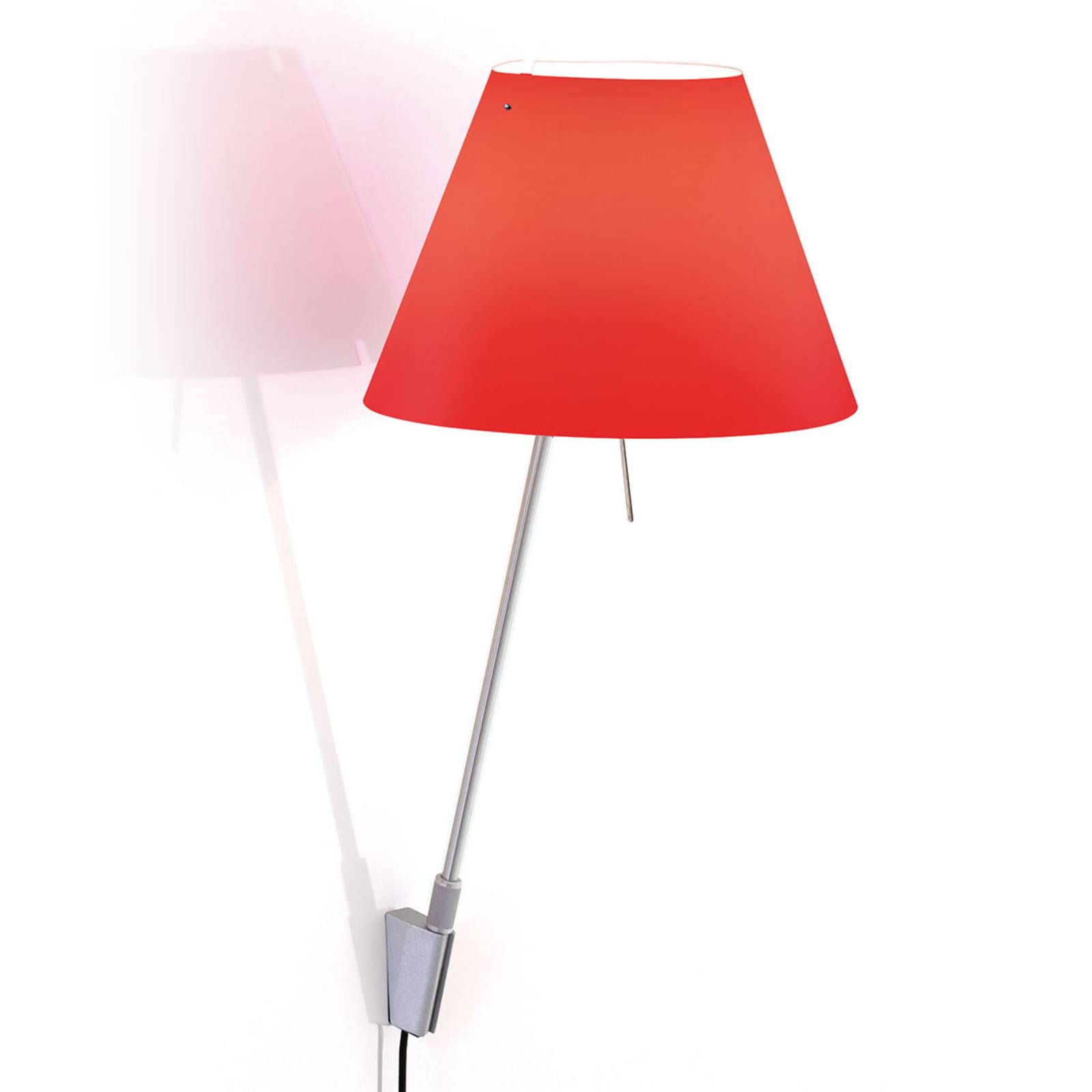 Levně Luceplan Costanzina nástěnné světlo hliník červená
