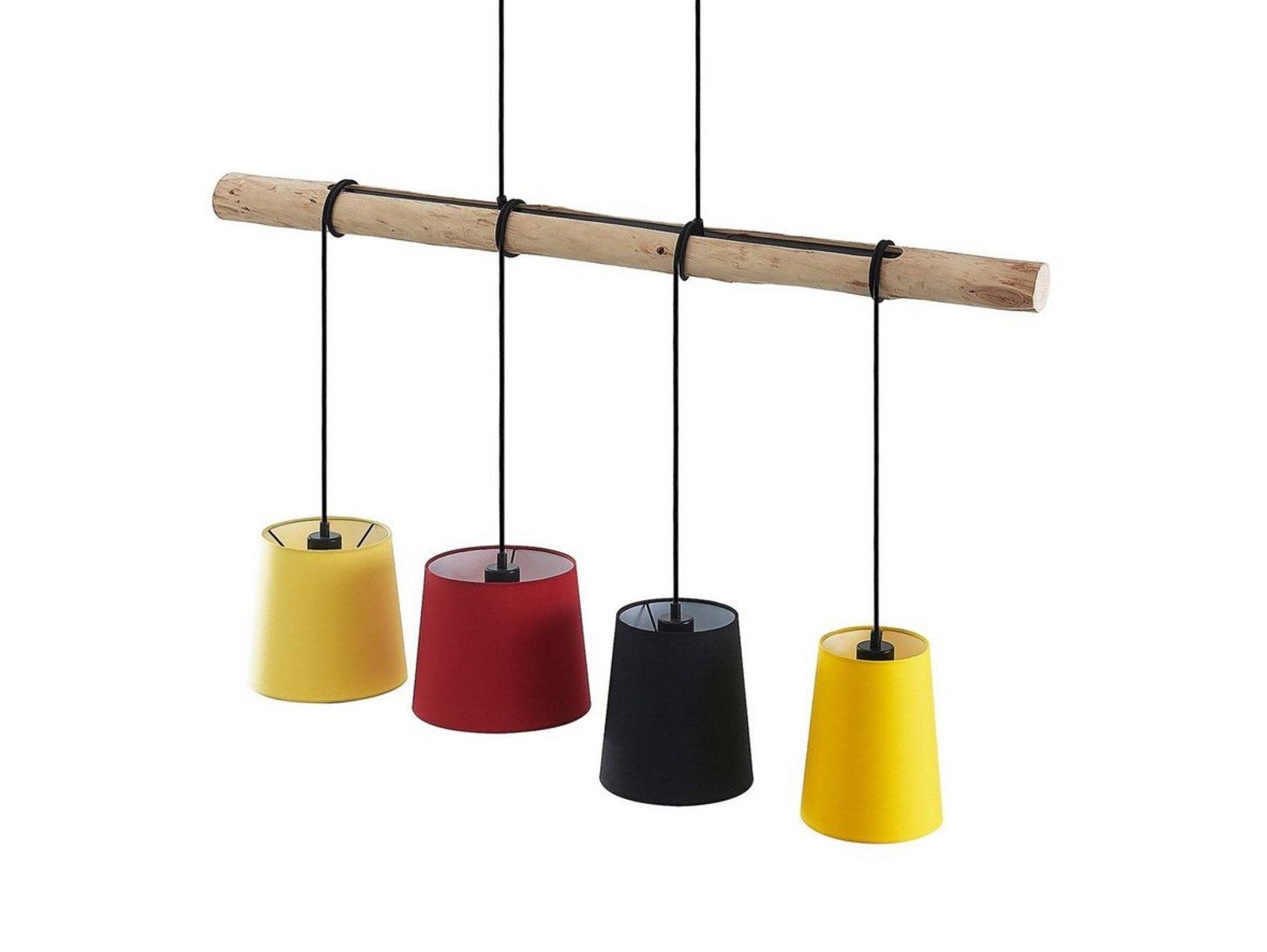 Hinai 4 Lampada a Sospensione Black/Red/Yellow - Lindby