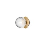Nuura Candeeiro de parede Liila 1, IP44, Ø 14 cm, dourado/transparente
