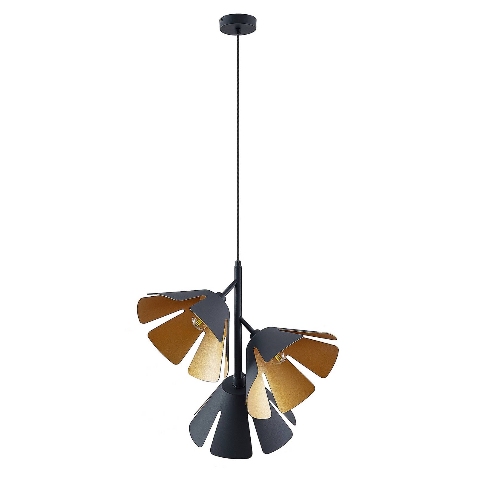 Lucande Designer Pendant Light - Living / Dining Room - Hanging Light - Cluster Lights - dimmable - Black