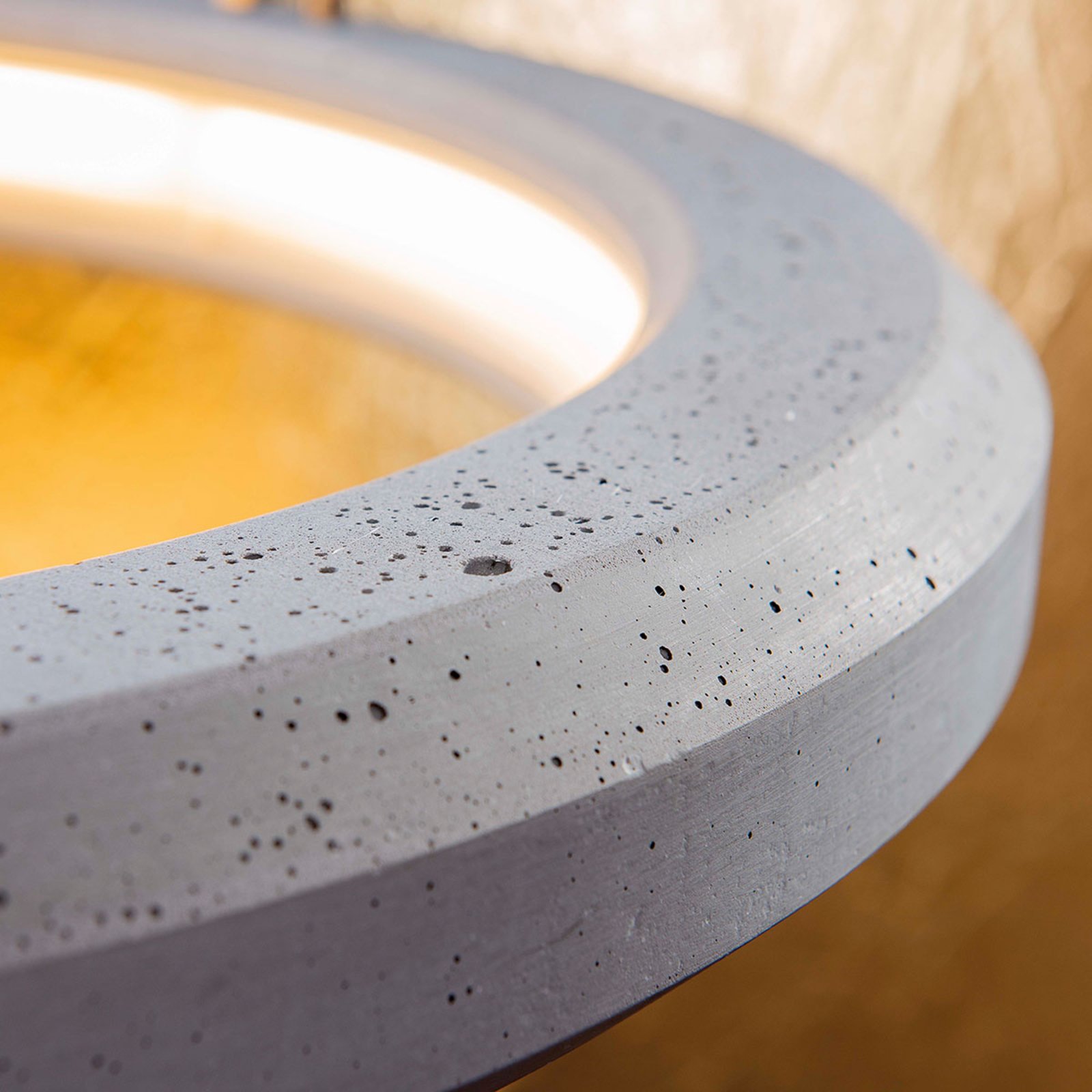 LED függőlámpa Materica belül Ø 60 cm betonból