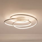 Lindby LED-Deckenlampe Joline, Ø 60 cm, nickelfarben, Metall