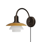 Louis Poulsen wandlamp PH 2/2, uitstrekking 32 cm, amber/wit