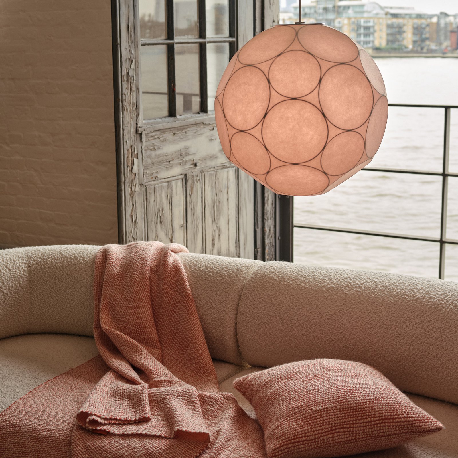 Tom Dixon hanging light Soft, Ø 45 cm, white, plastic, E27