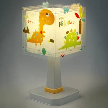 Lampe à poser carrée Dinos pour chambre d’enfant