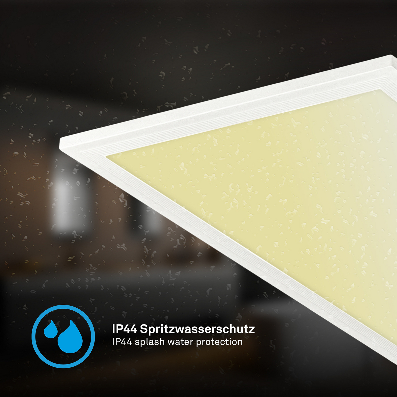 Panneau LED Piatto CCT, IP44, 100 x 25 cm, télécommande, blanc