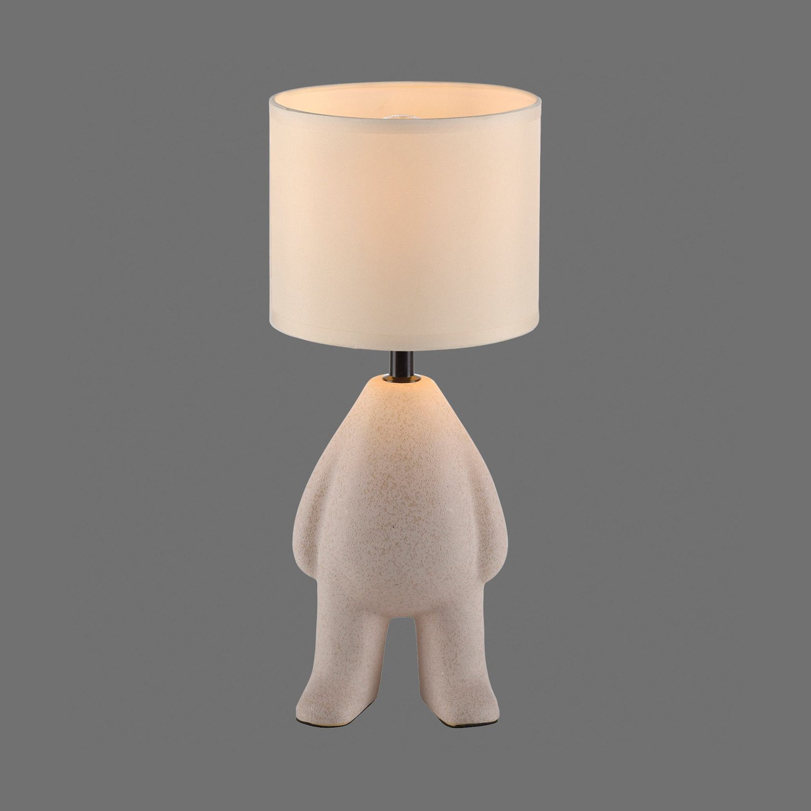 JUST LIGHT. Lampă de masă Ted, ceramică, verticală, bej nisip