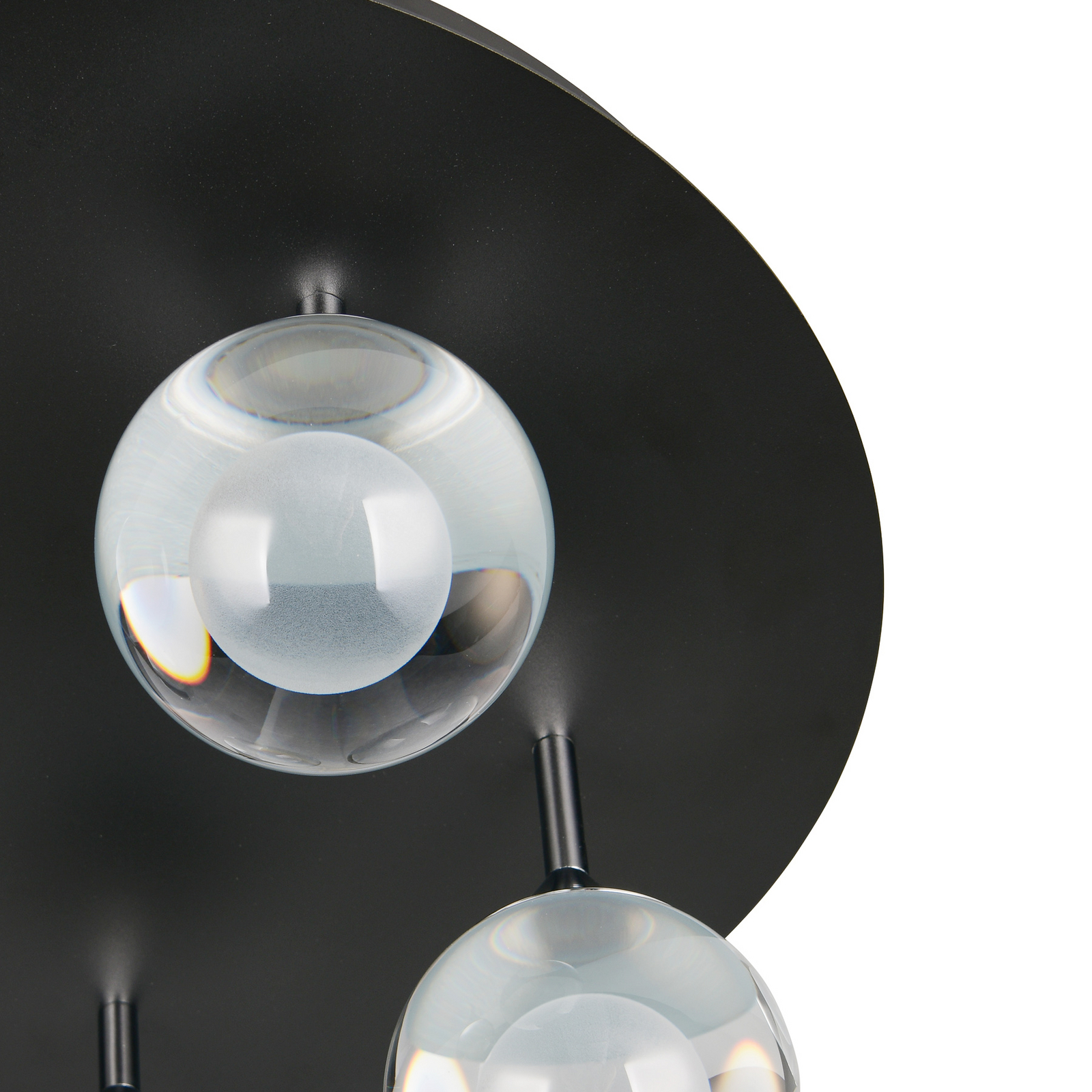 LED griestu lampa „Calista“, hromēta, Ø 43 cm, metāls/stikls, 5 spuldzes LED griestu lampa „Calista“, hromēta, Ø 43 cm, metāls/stikls, 5 spuldzes