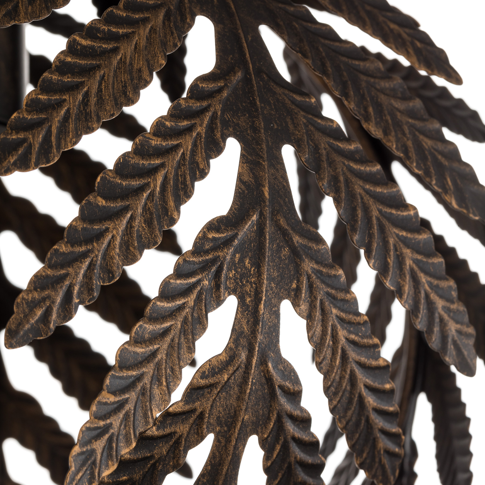 Stropné svietidlo Felce papradie bronz, Ø 27 cm