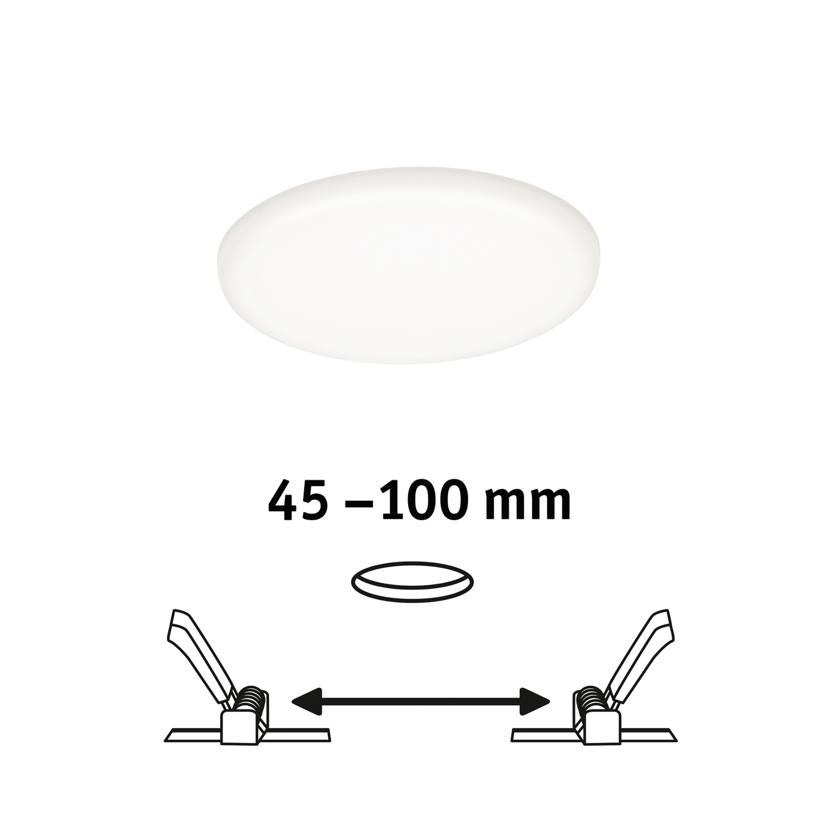 Paulmann Veluna LED φωτιστικό εσοχής 4,000K Ø 12.5cm